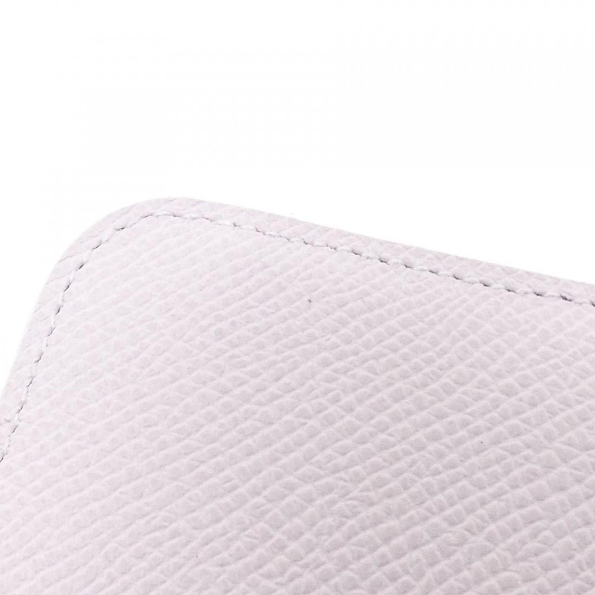 Hermes Pink Epsom Leather Silk Coin Purse/Coin Case (Pre-Owned)