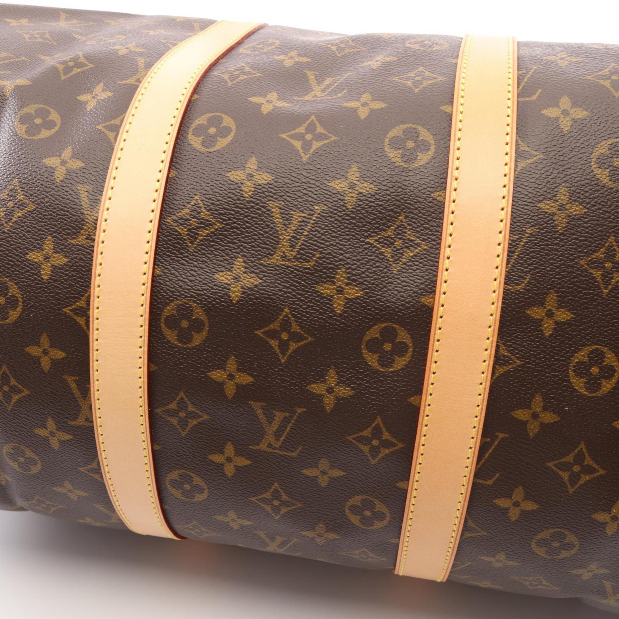 Louis Vuitton Brown Monogram Pvc Coated Canvas Leather Boston Bag Handbag (Pre-Owned)