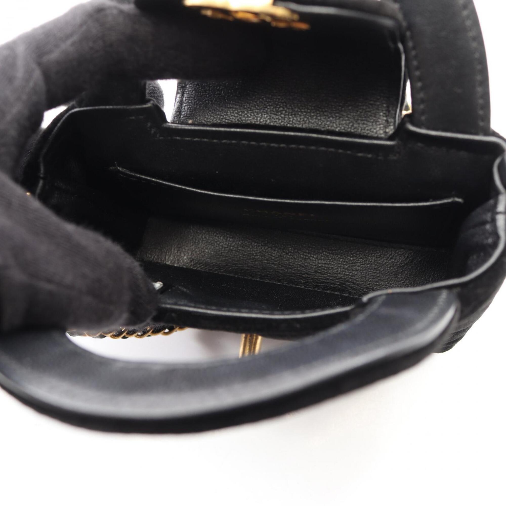 Chanel Black Fabric Handbag Shoulder Bag (Pre-Owned)