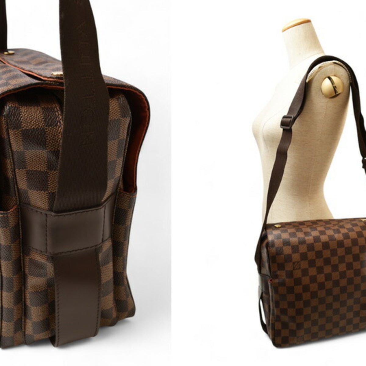 Louis Vuitton Damier Brown Damier Canvas Coated Canvas Shoulder Bag (Pre-Owned)