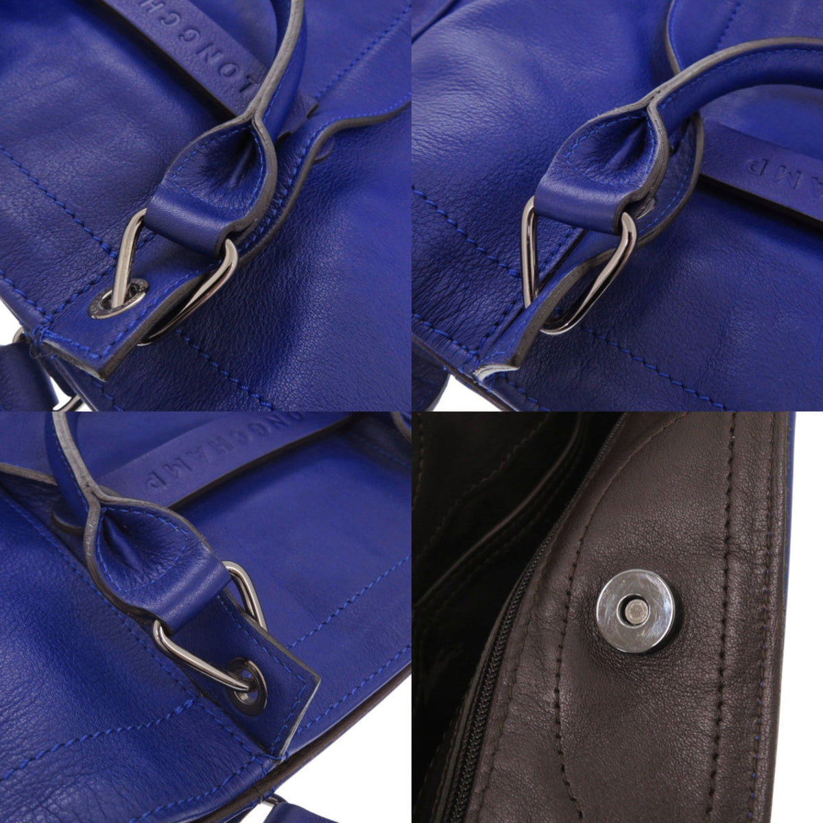 Longchamp Blue Leather Handbag (Pre-Owned)
