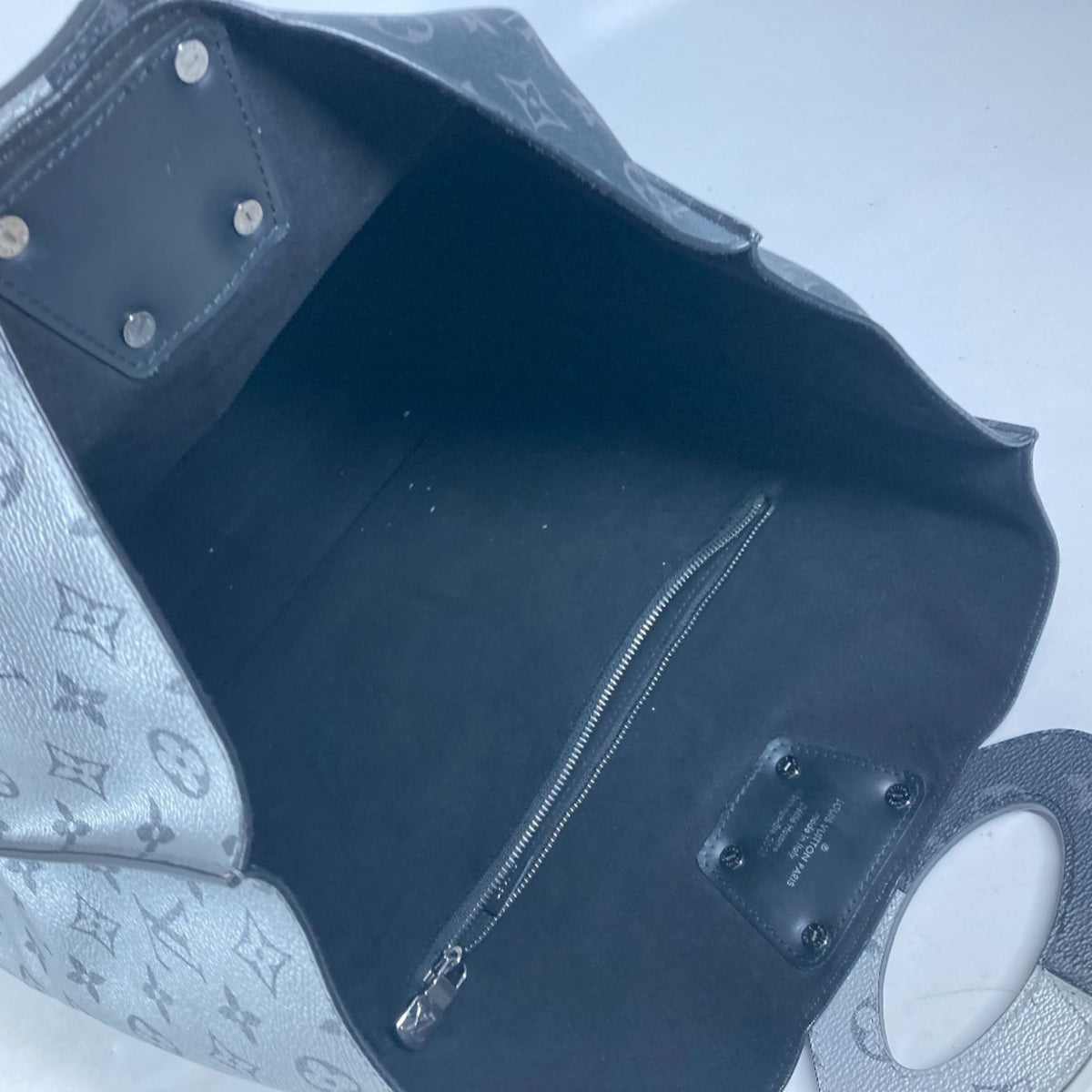 Louis Vuitton Black Silver Monogram Eclipse Handbag Tote Bag (Pre-Owned)