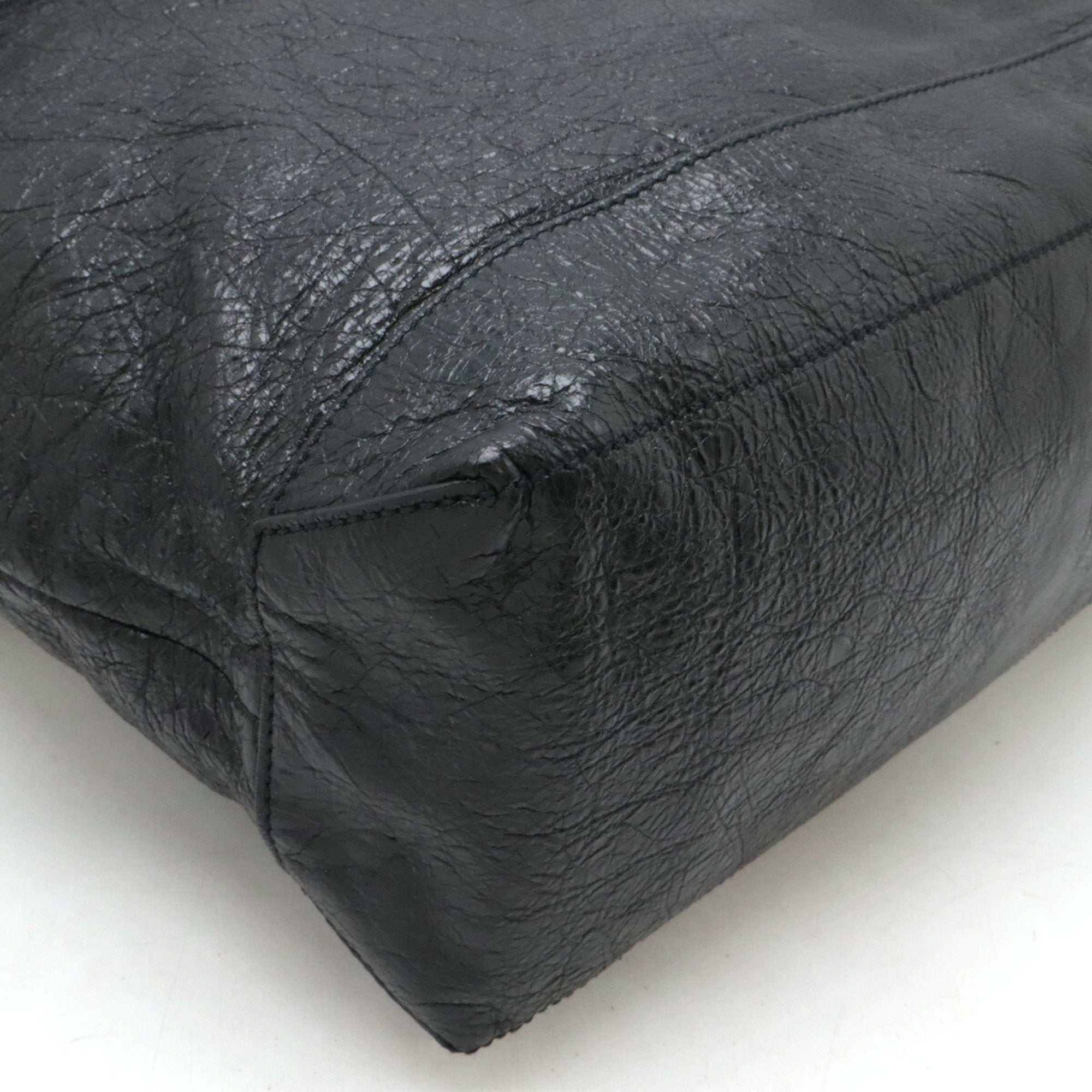 Balenciaga Black Leather Shoulder Bag (Pre-Owned)
