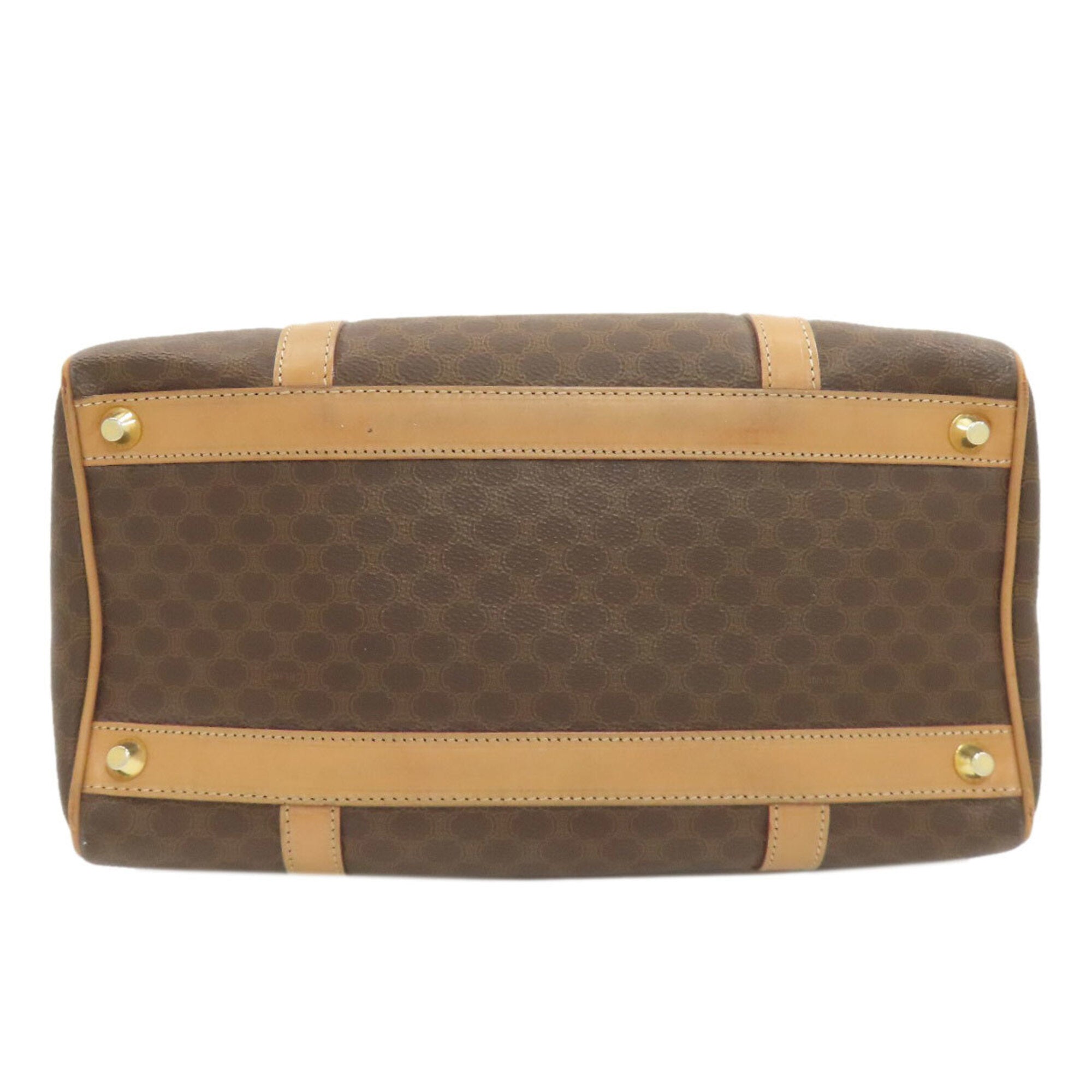 Celine Brown Pvc Leather Boston Bag Handbag (Pre-Owned)