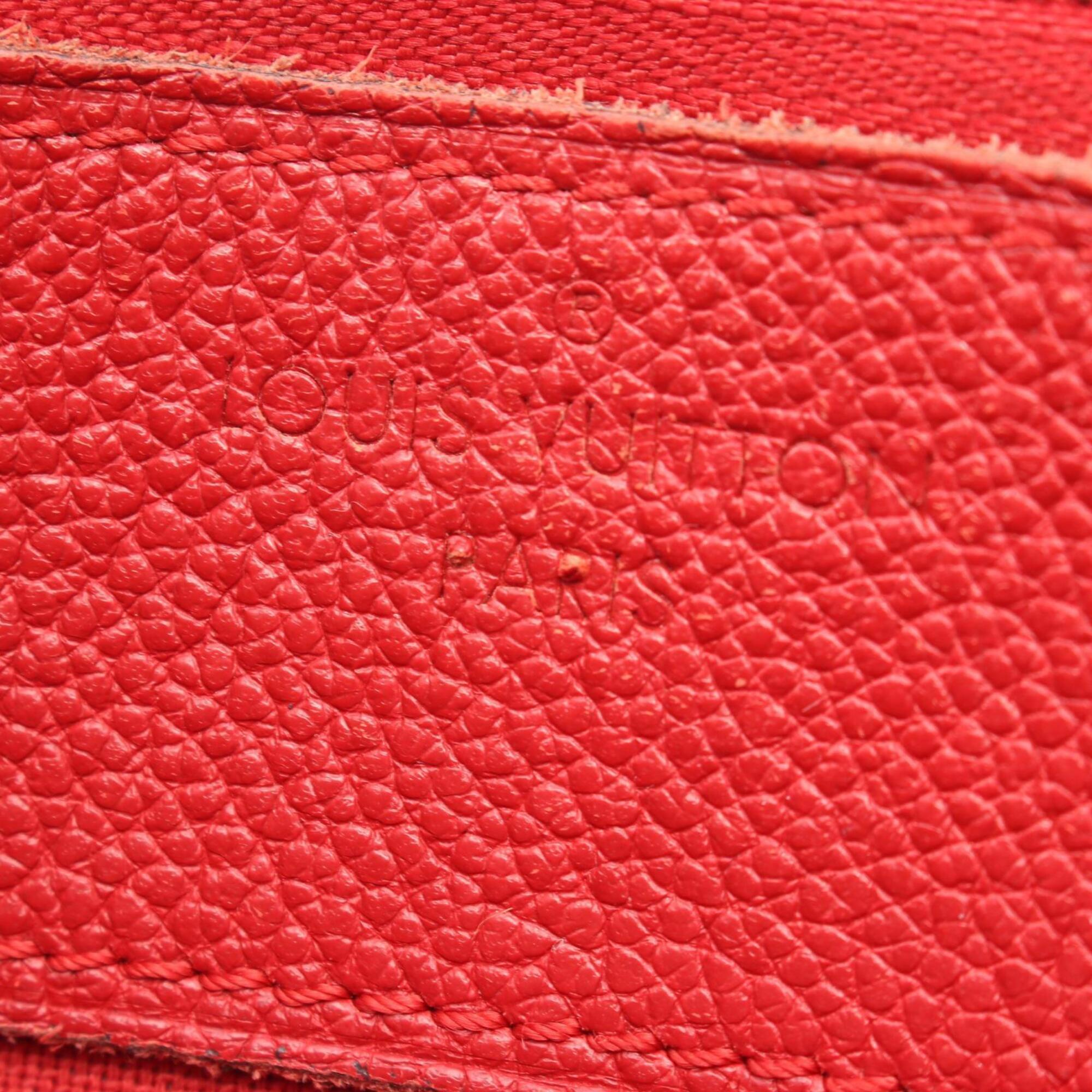 Louis Vuitton Brown Cerise Red Color Coated Canvas Pvc Monogram Leather Handbag (Pre-Owned)