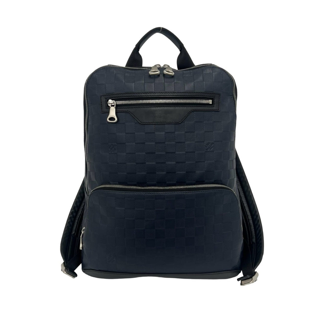Louis Vuitton Black Navy Leather Backpack (Pre-Owned)
