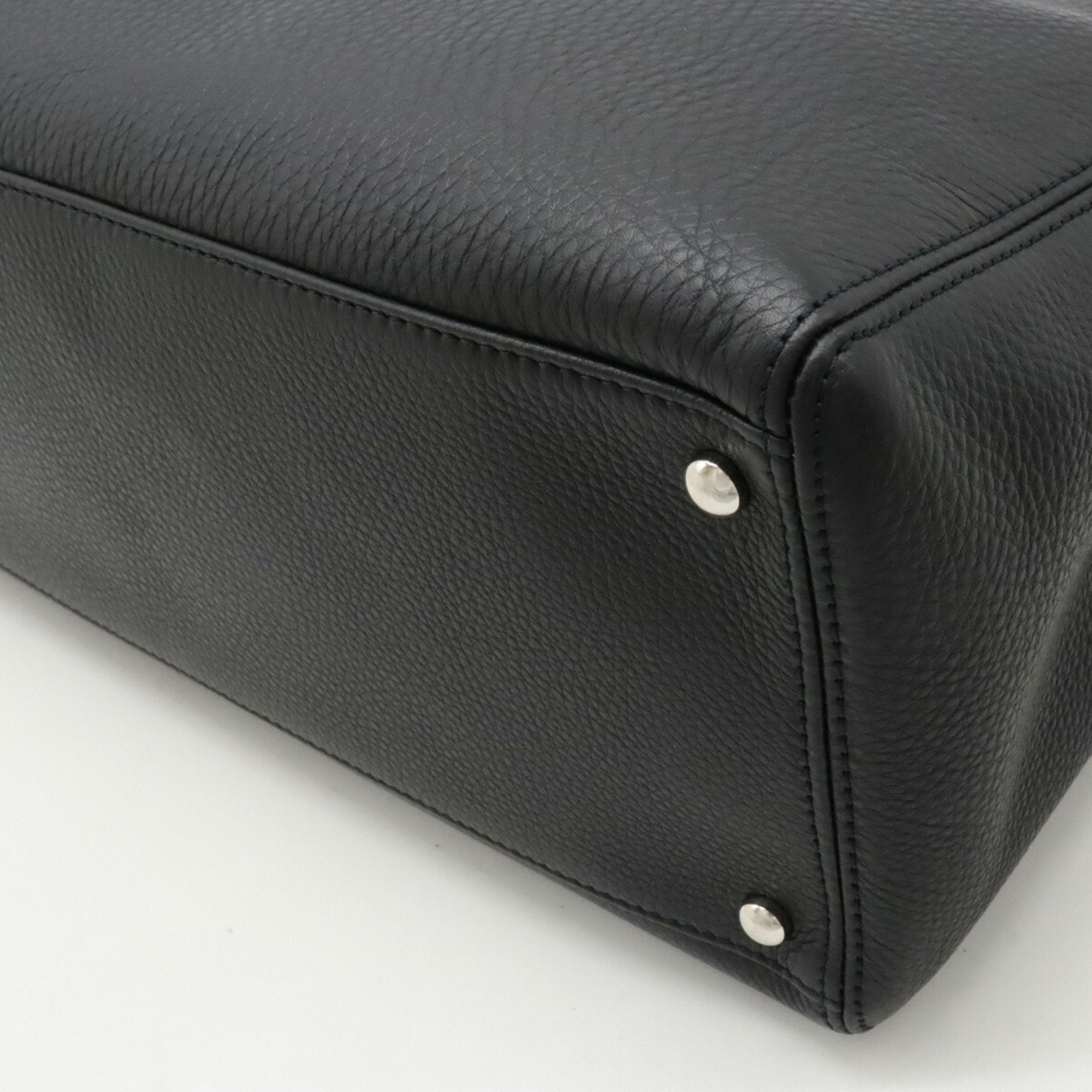 Chanel Black Leather Shoulder Bag Tote Bag (Pre-Owned)