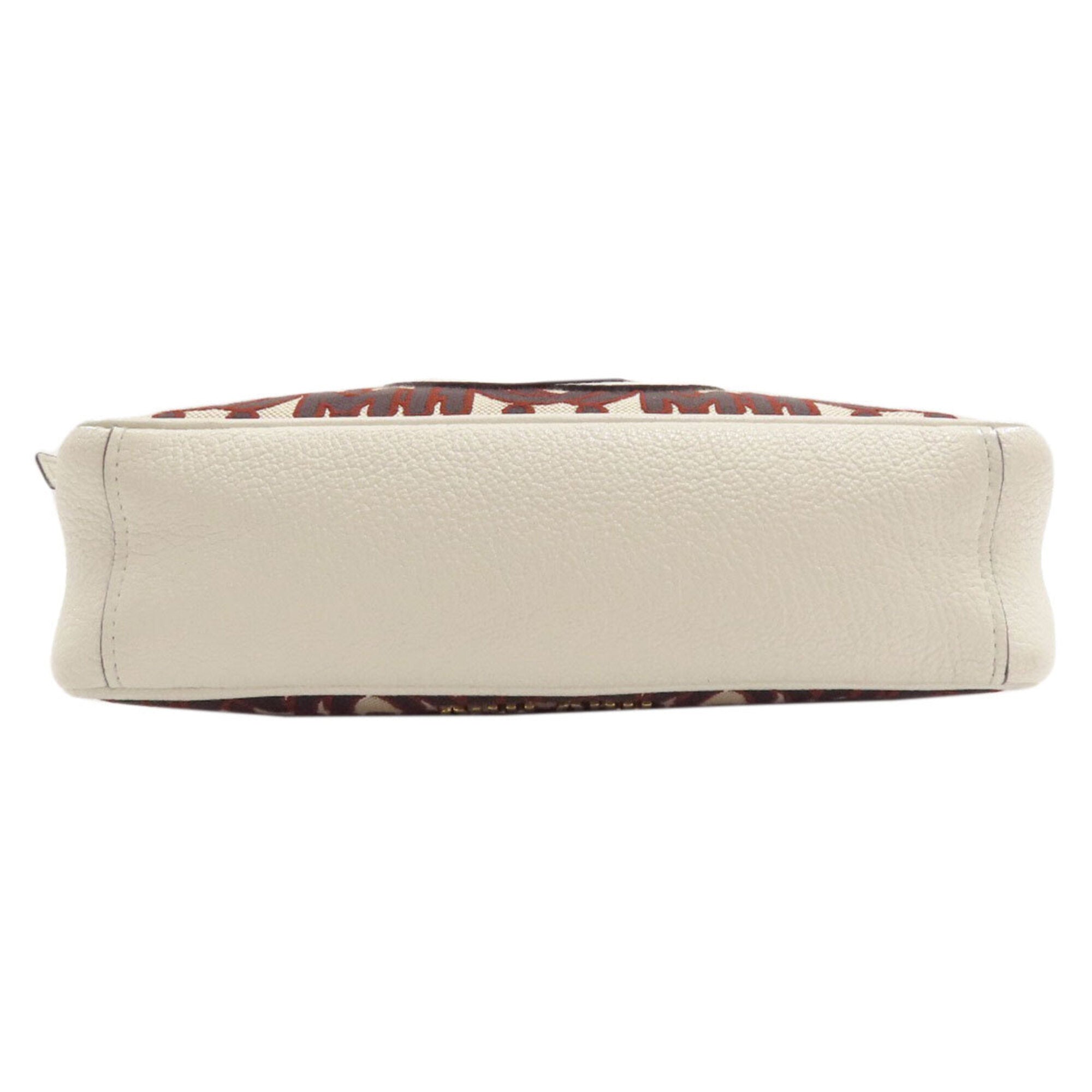 Miu Miu Brown White Leather Shoulder Bag (Pre-Owned)