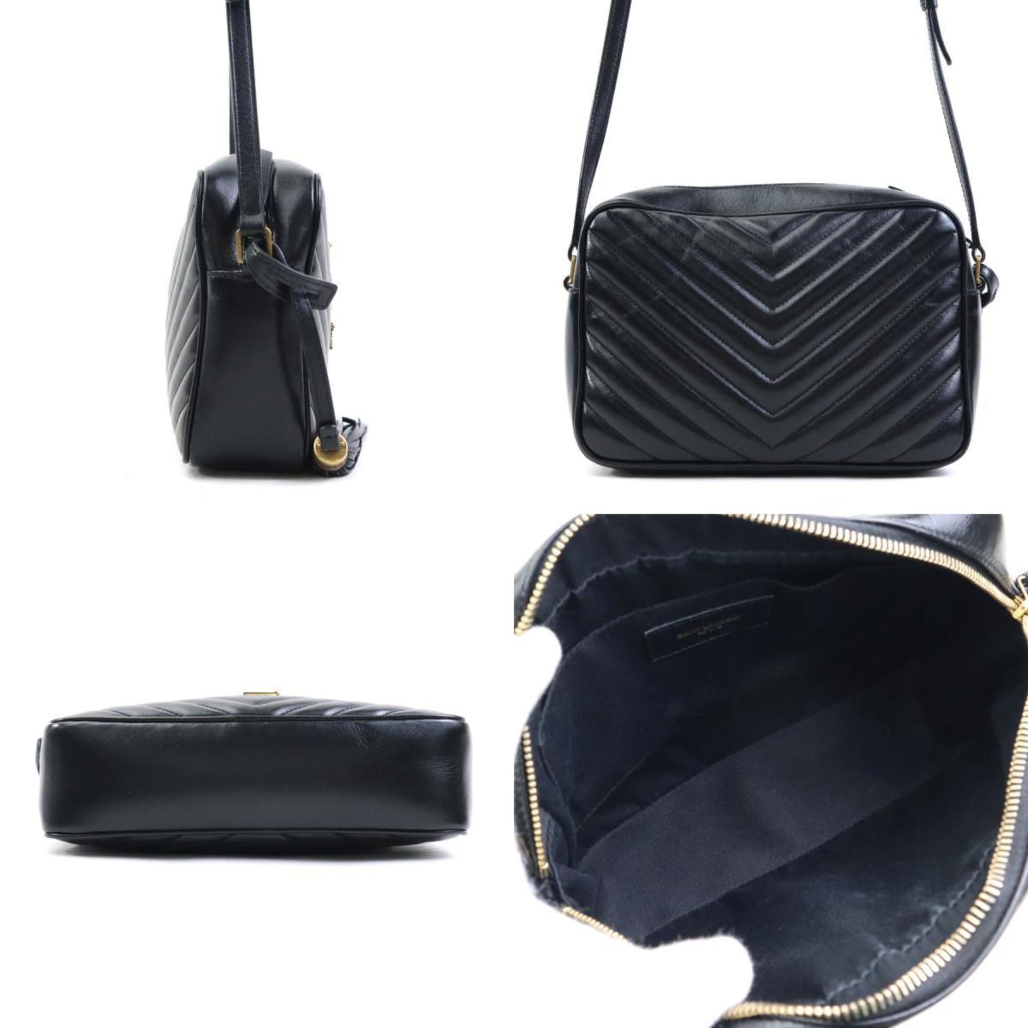 Saint Laurent Black Leather Shoulder Bag (Pre-Owned)
