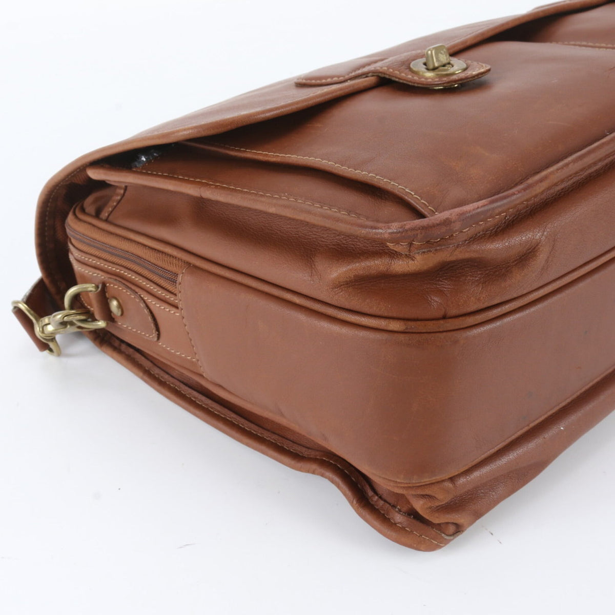 Coach Brown Leather Briefcase Shoulder Bag (Pre-Owned)