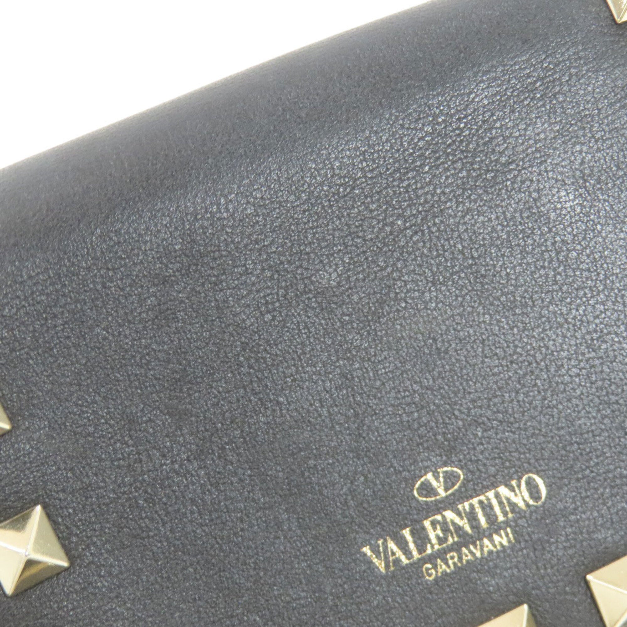 Valentino Garavani Black Leather Wallet (Bi-Fold) (Pre-Owned)