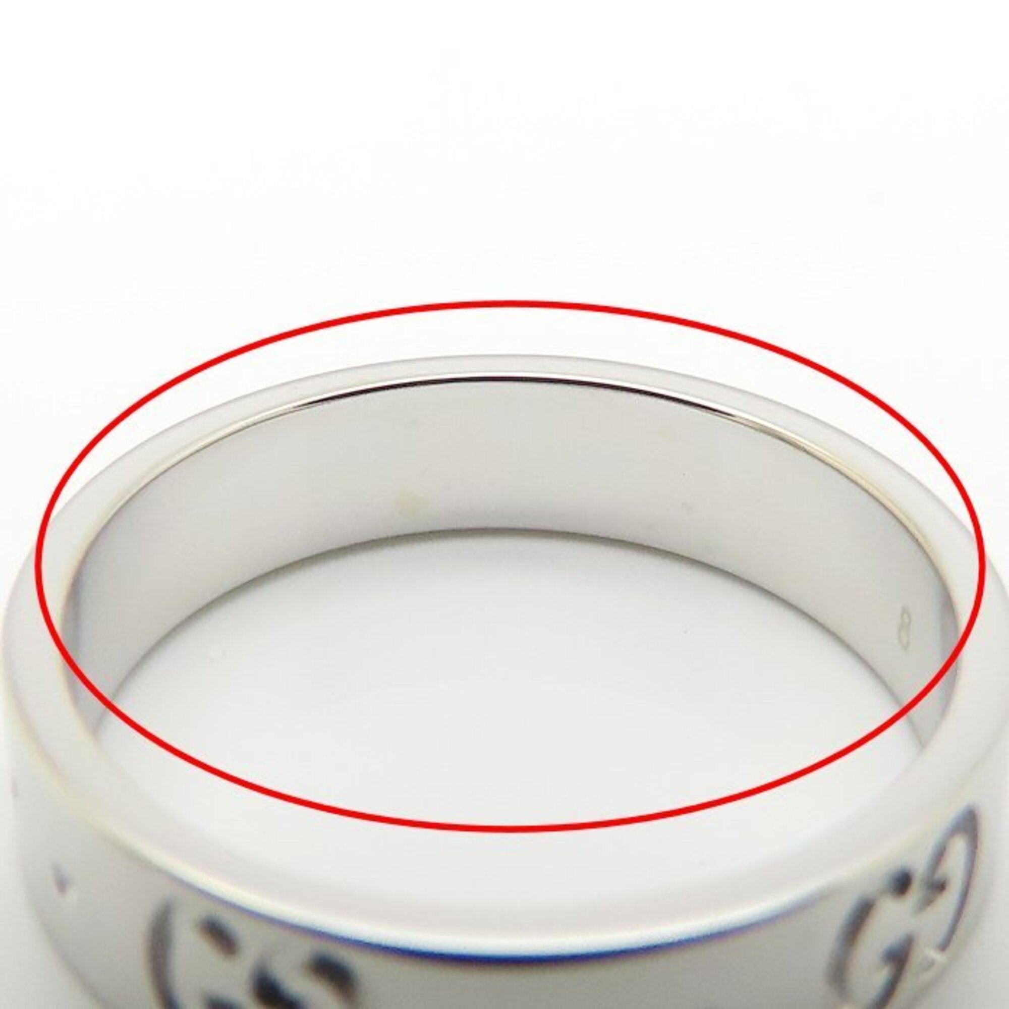 Gucci Icon White Gold (18K) Band Ring (Pre-Owned)
