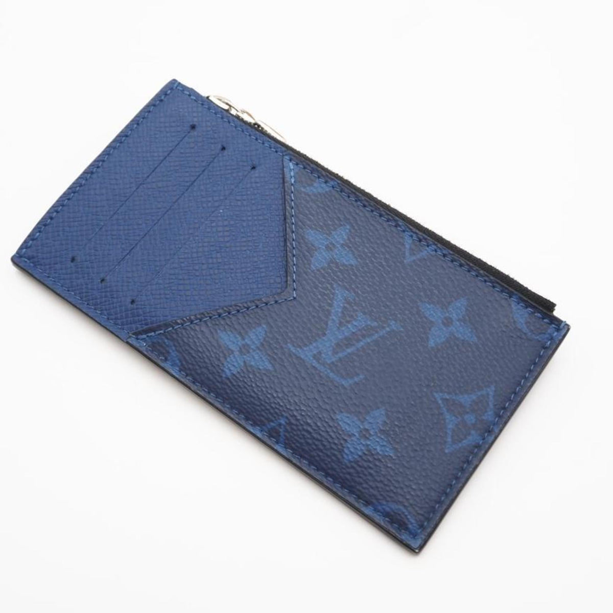 Louis Vuitton Blue Coated Canvas Coin Purse/Coin Case (Pre-Owned)
