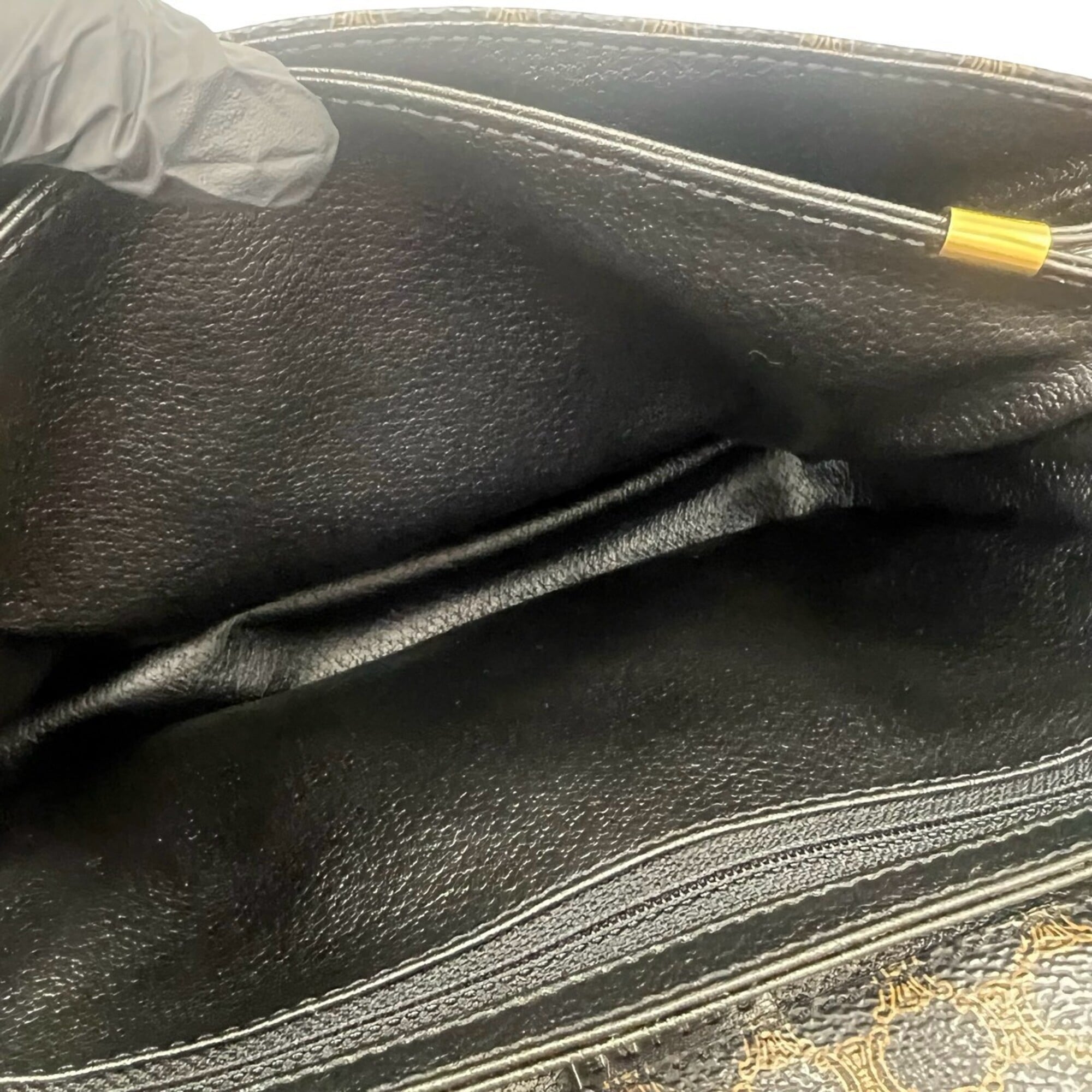 Celine Black Brown Leather Pvc Pochette Shoulder Bag (Pre-Owned)