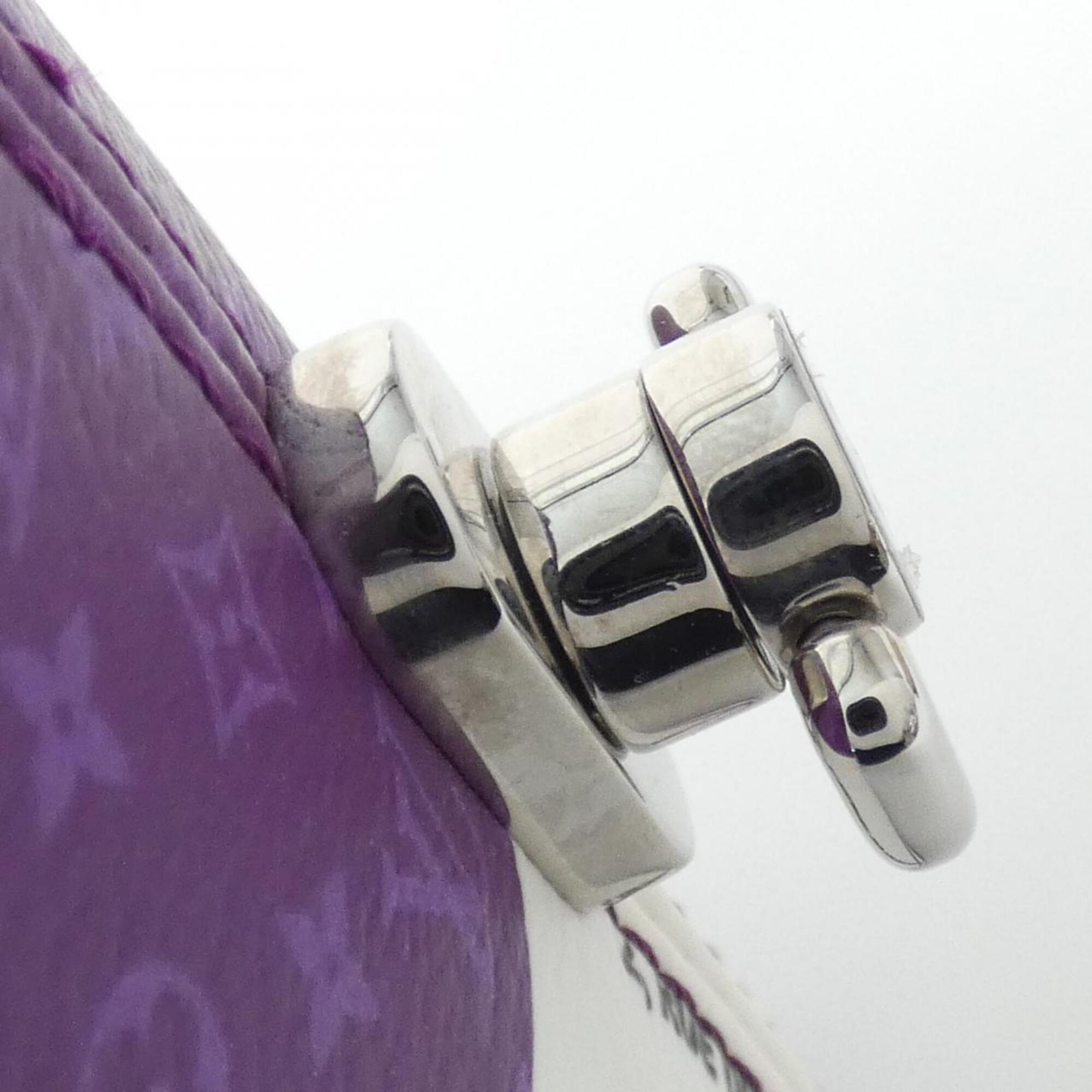 Louis Vuitton Purple Violet White Coated Canvas Handbag (Pre-Owned)