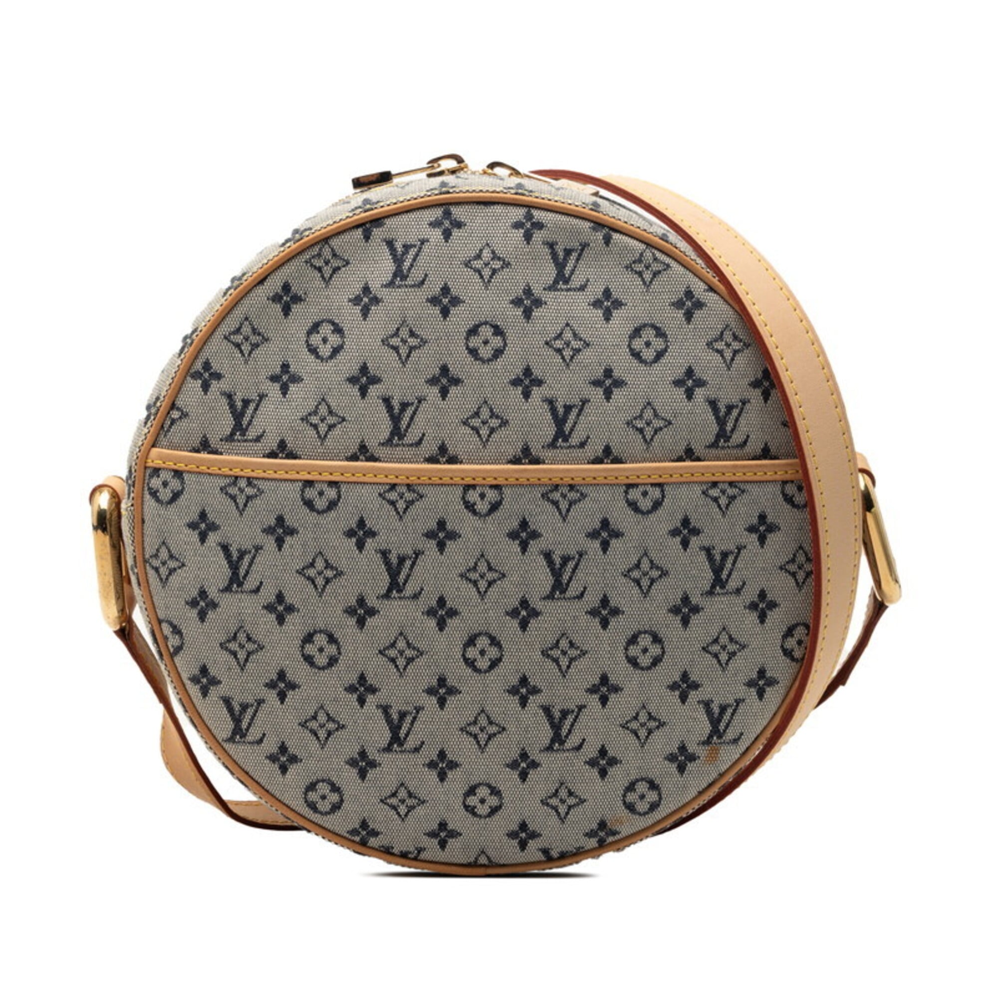 Louis Vuitton Gray Navy Canvas Leather Shoulder Bag (Pre-Owned)
