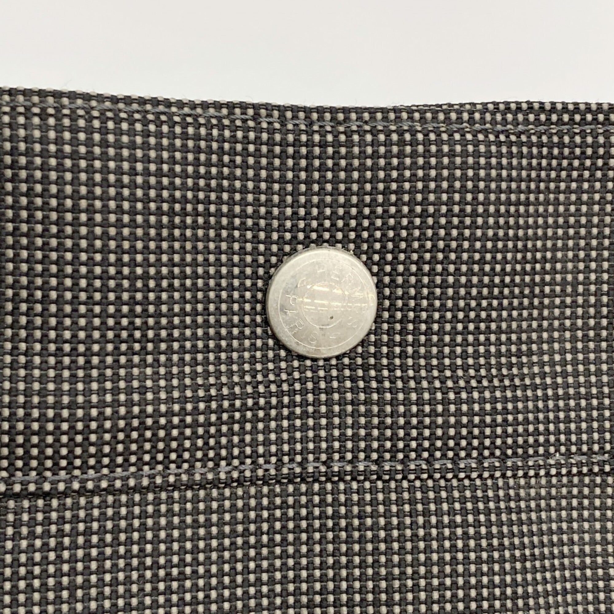 Hermes Gray Canvas Tote Bag (Pre-Owned)
