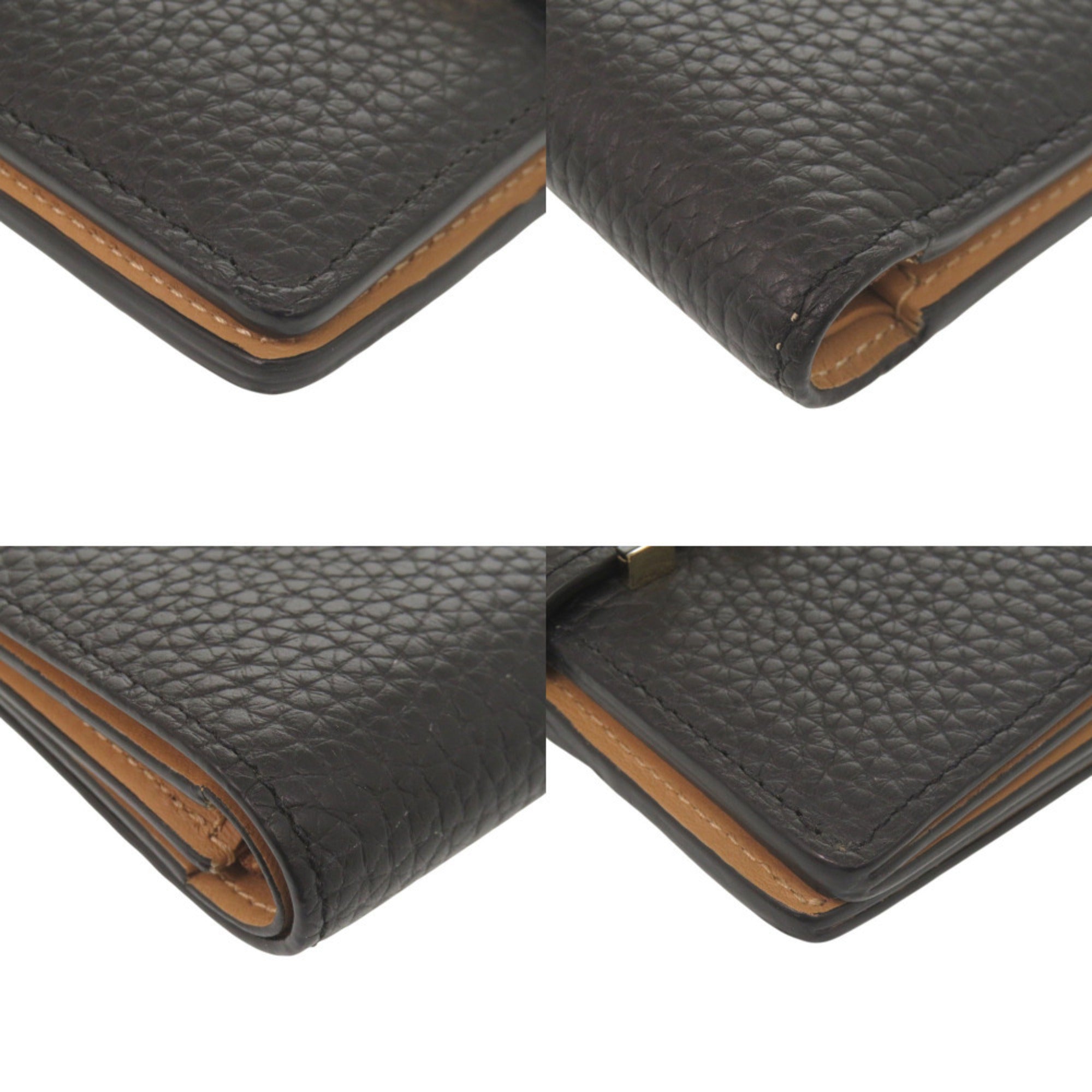 Louis Vuitton Black Leather Wallet (Bi-Fold) (Pre-Owned)