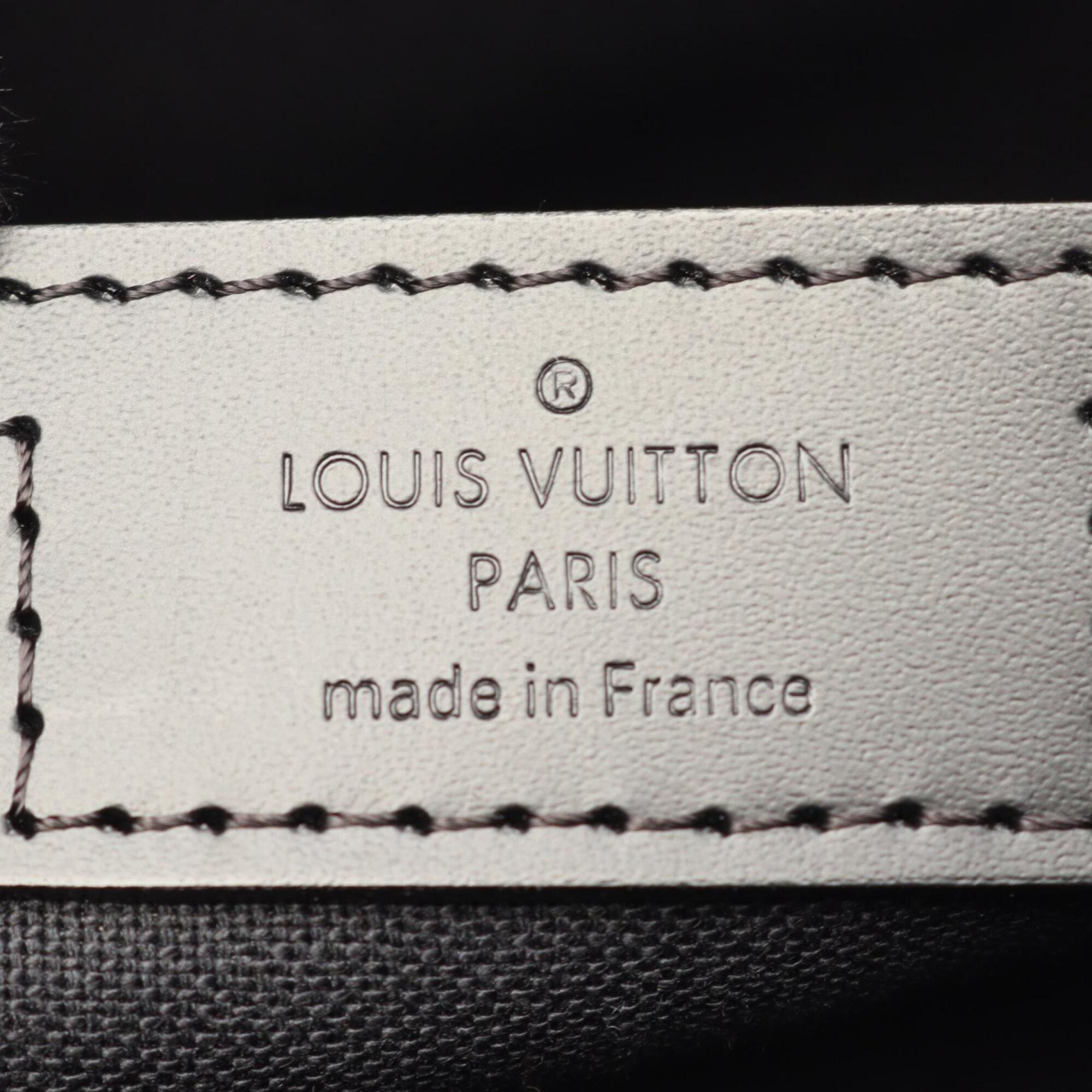 Louis Vuitton Black Coated Canvas Leather Handbag Tote Bag (Pre-Owned)