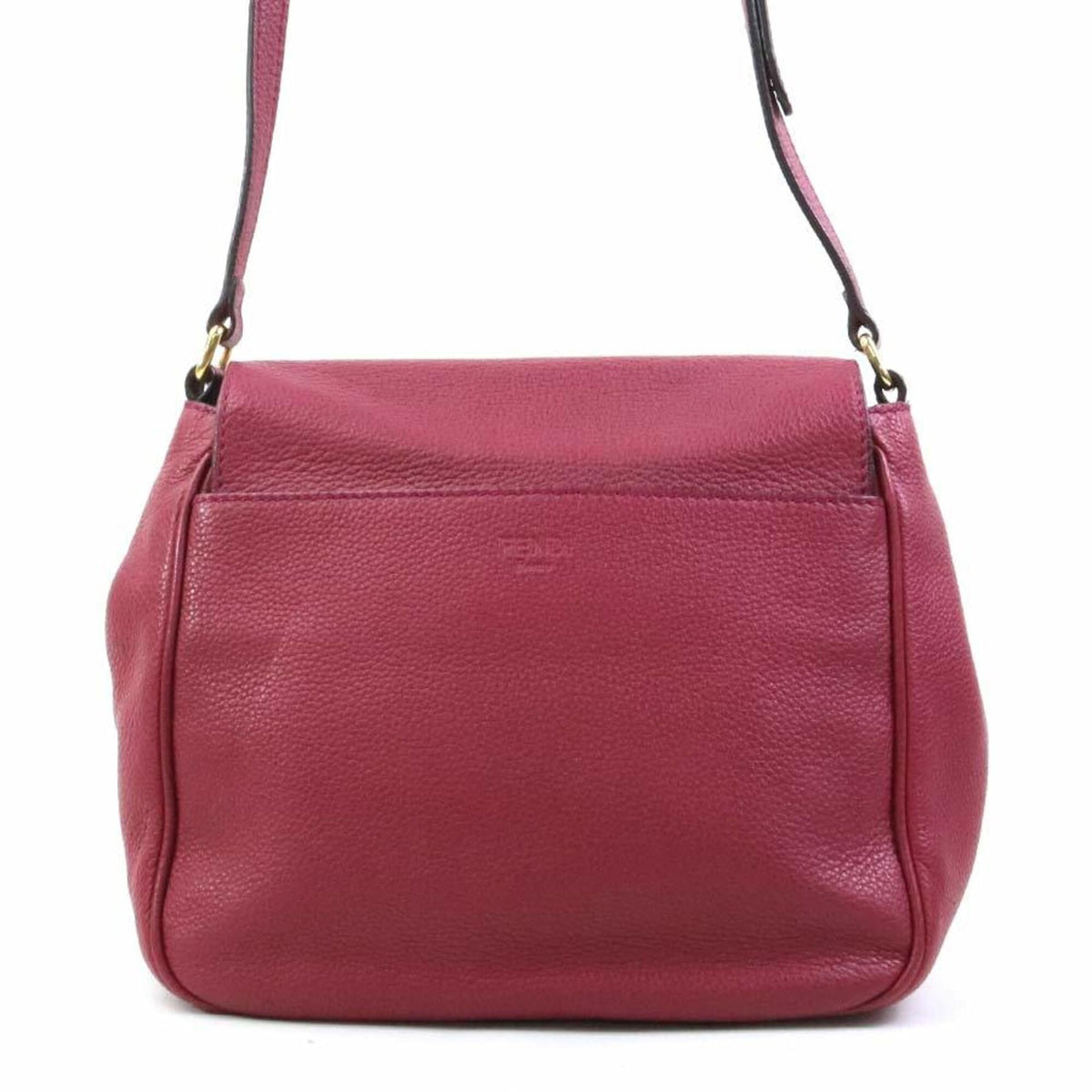 Fendi Bordeaux Leather Shoulder Bag (Pre-Owned)
