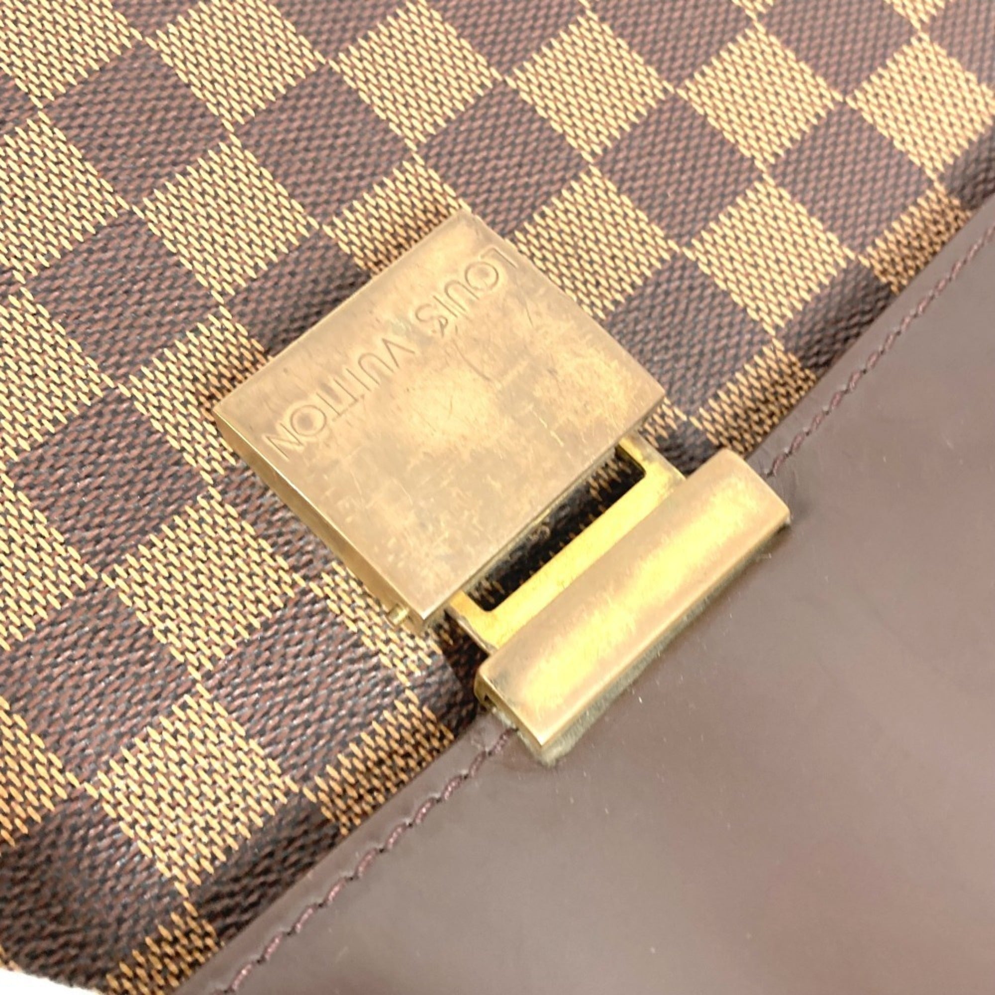 Louis Vuitton Brown Ebene Damier Canvas Briefcase Handbag (Pre-Owned)