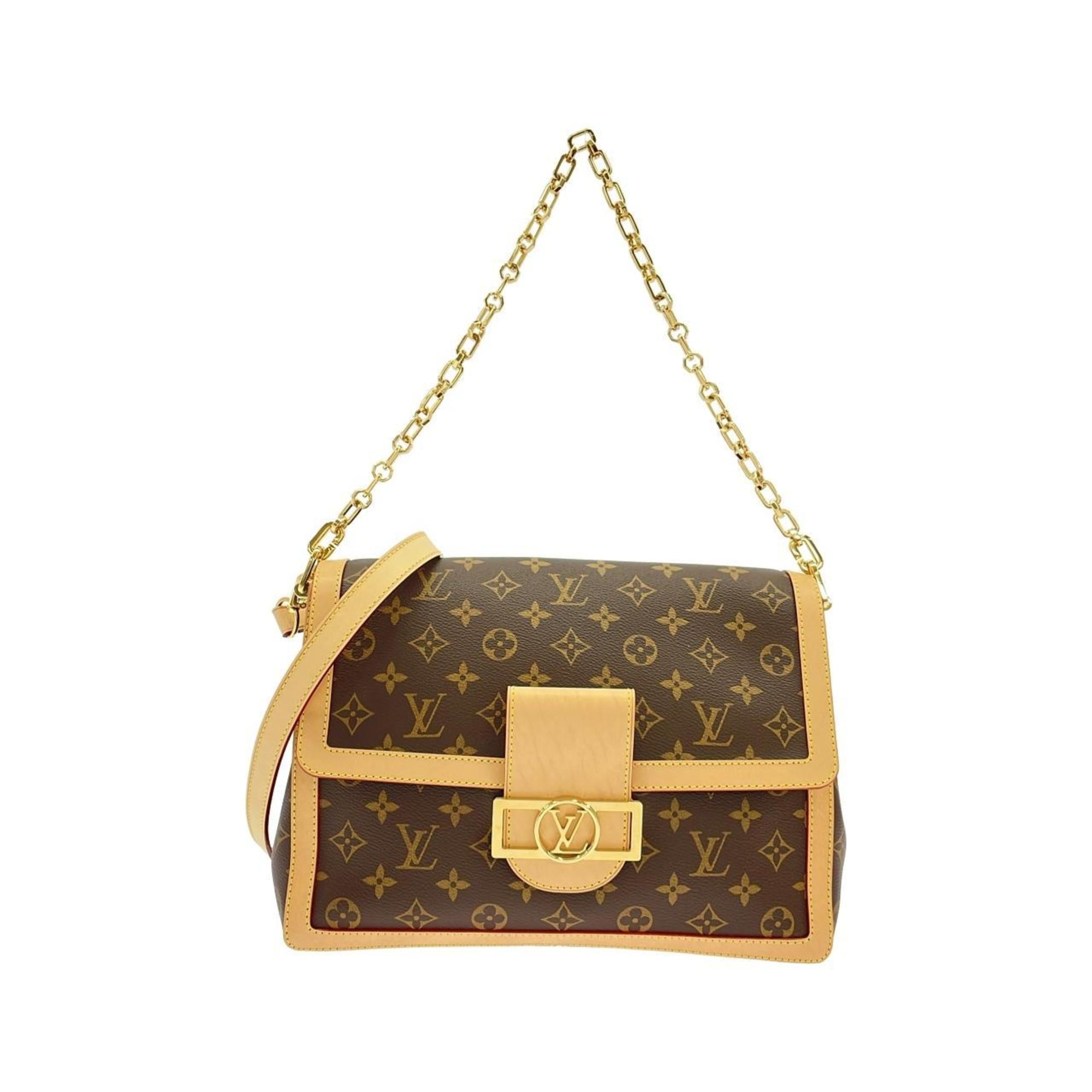 Louis Vuitton Marron Coated Canvas Shoulder Bag (Pre-Owned)