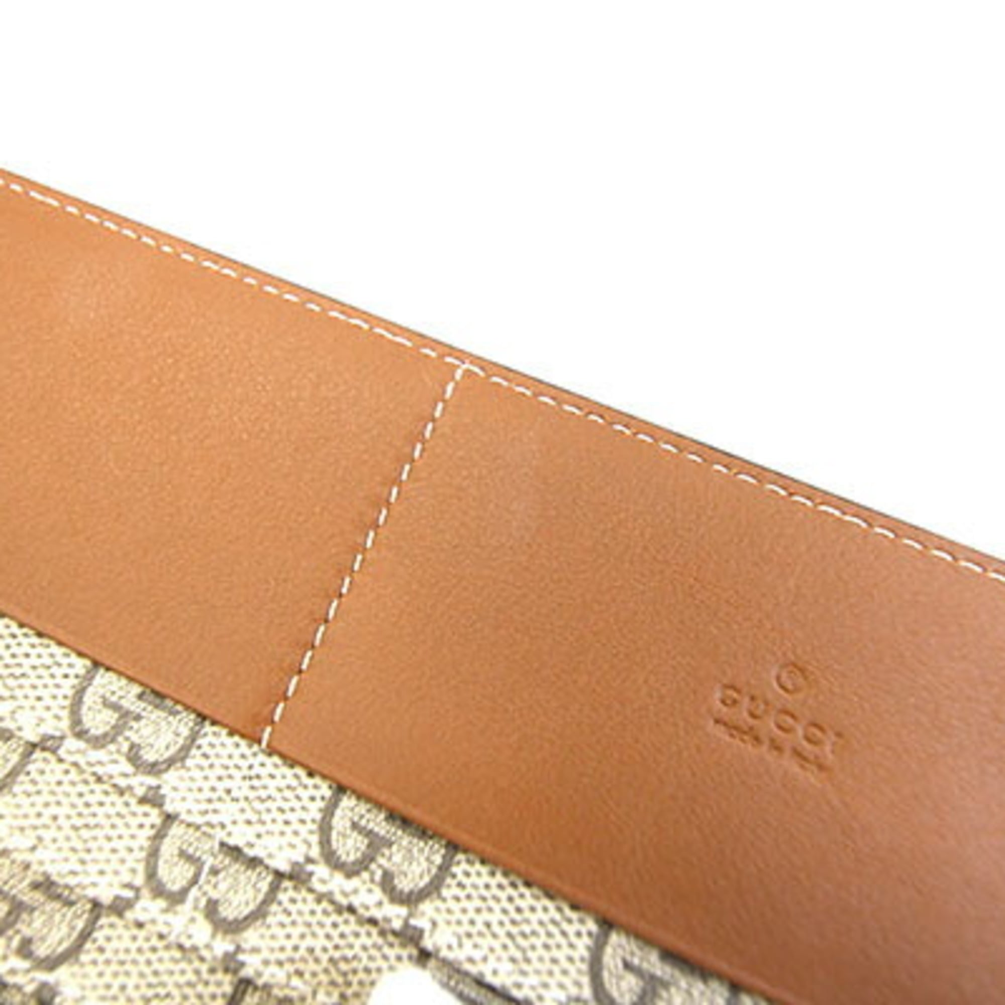 Gucci Beige Brown Leather Pvc Long Wallet (Bi-Fold) (Pre-Owned)