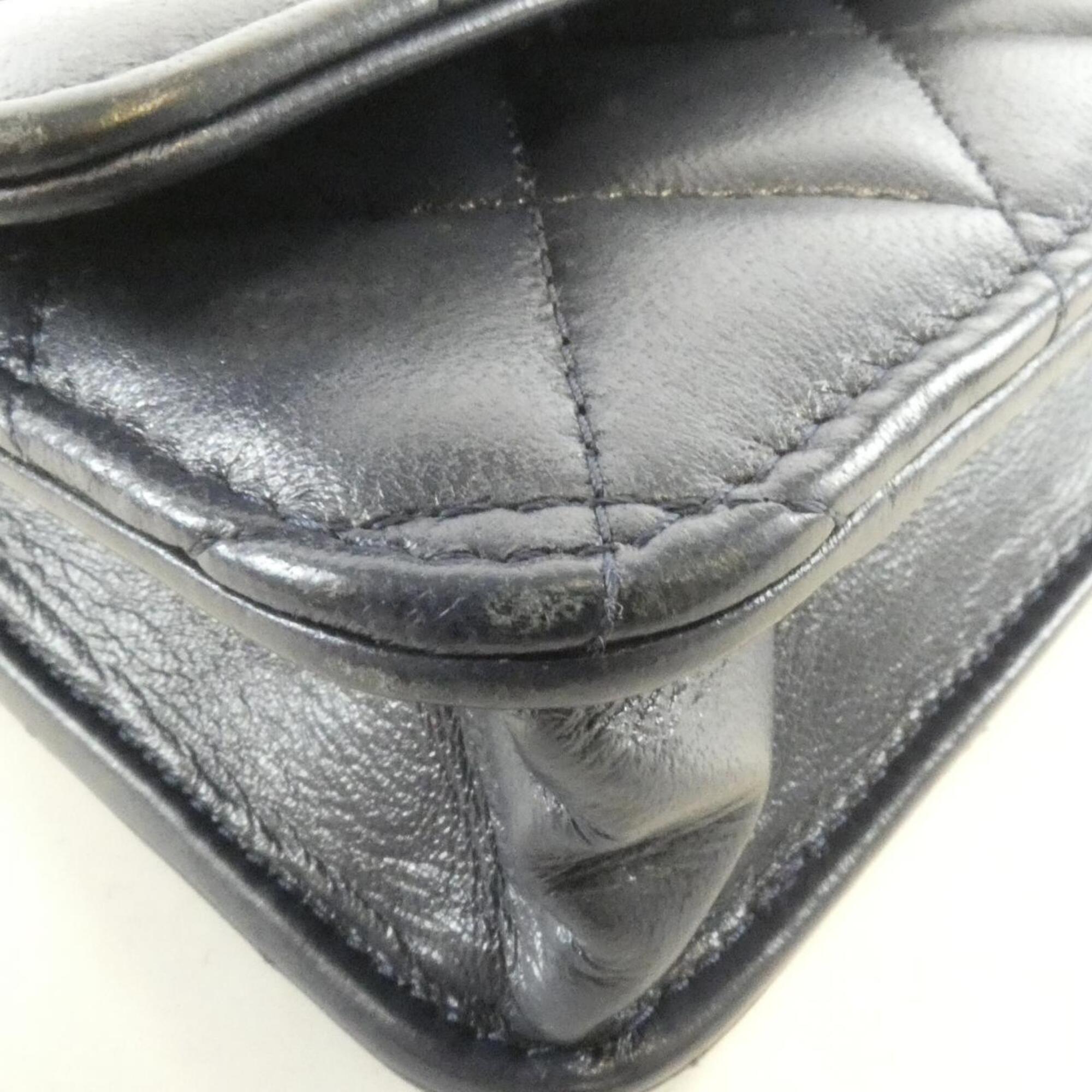 Chanel Navy Chain/Shoulder Wallet (Pre-Owned)