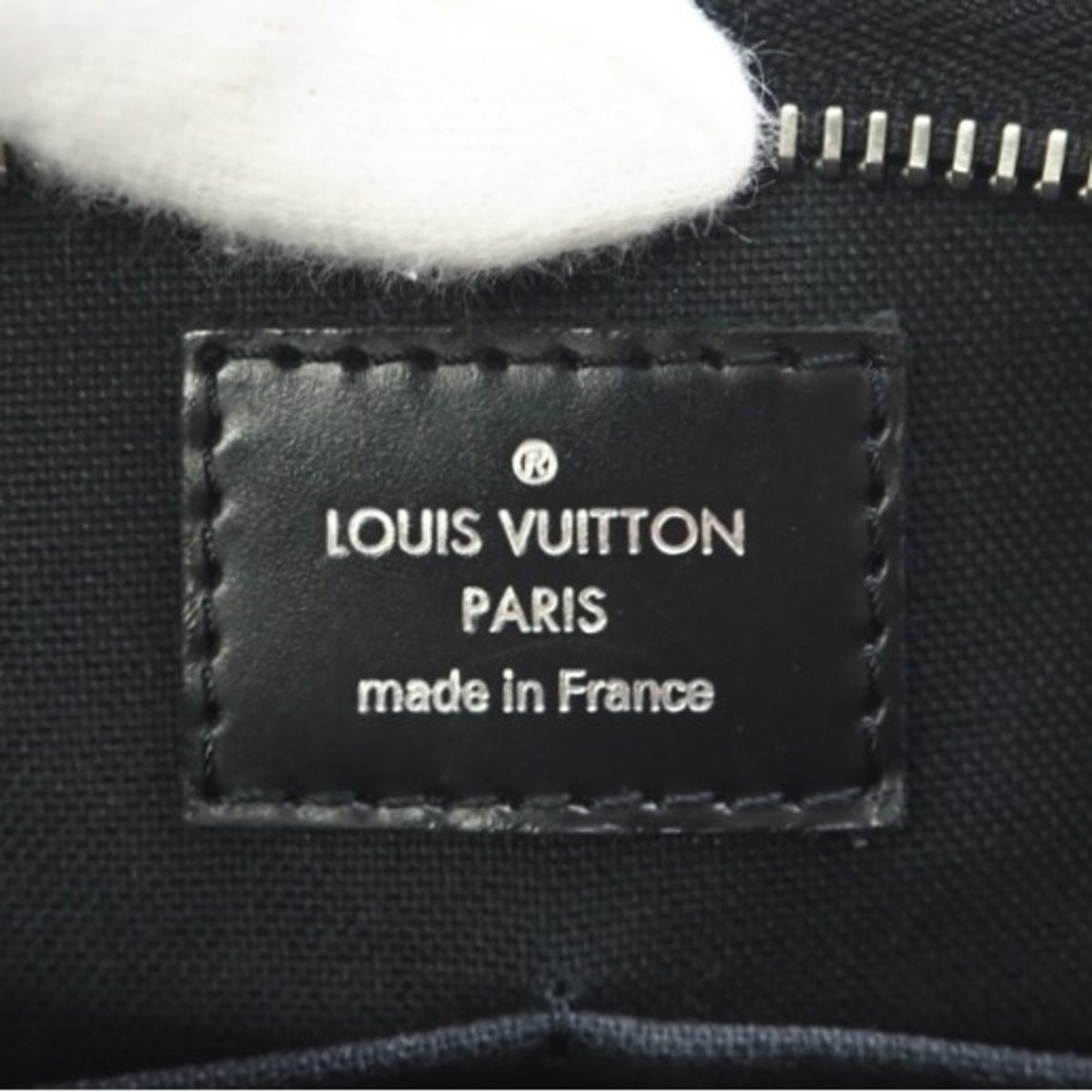Louis Vuitton Black Gray Coated Canvas Shoulder Bag (Pre-Owned)