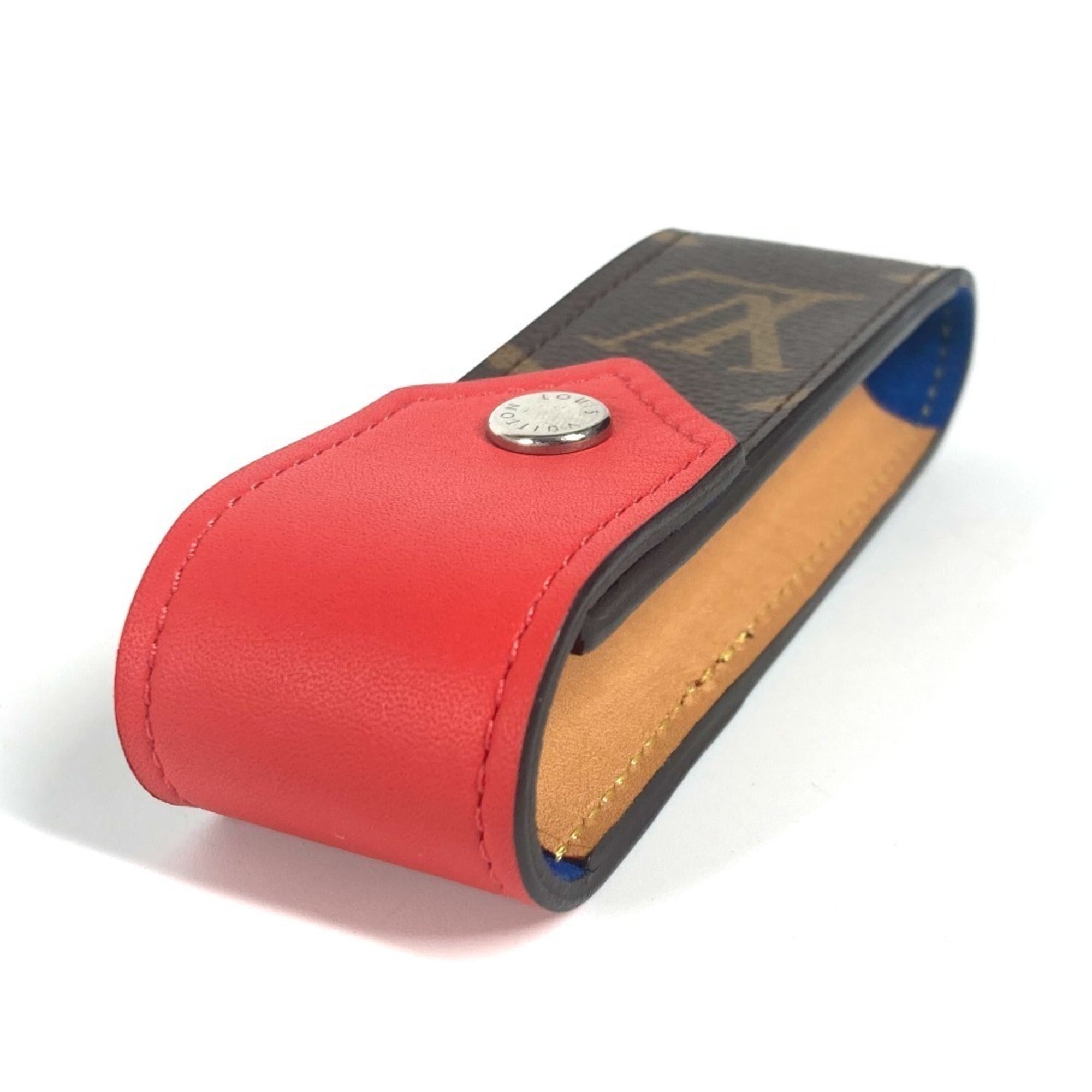 Louis Vuitton Brown Red Color Monogram Pouch (Pre-Owned)