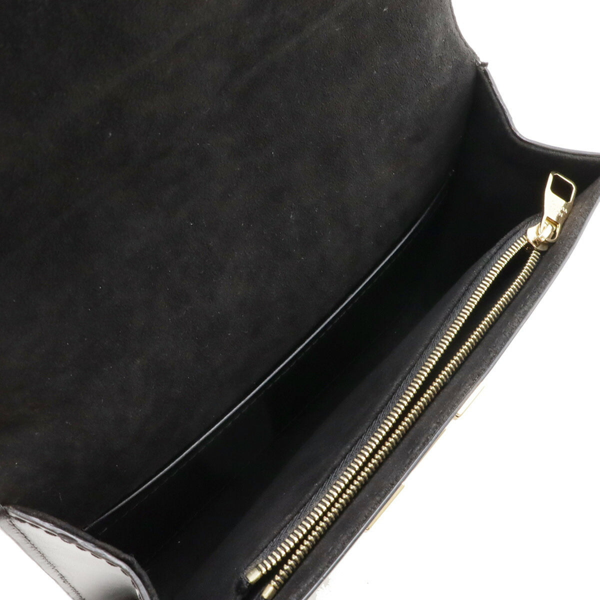 Louis Vuitton Noir Leather Pochette Shoulder Bag (Pre-Owned)
