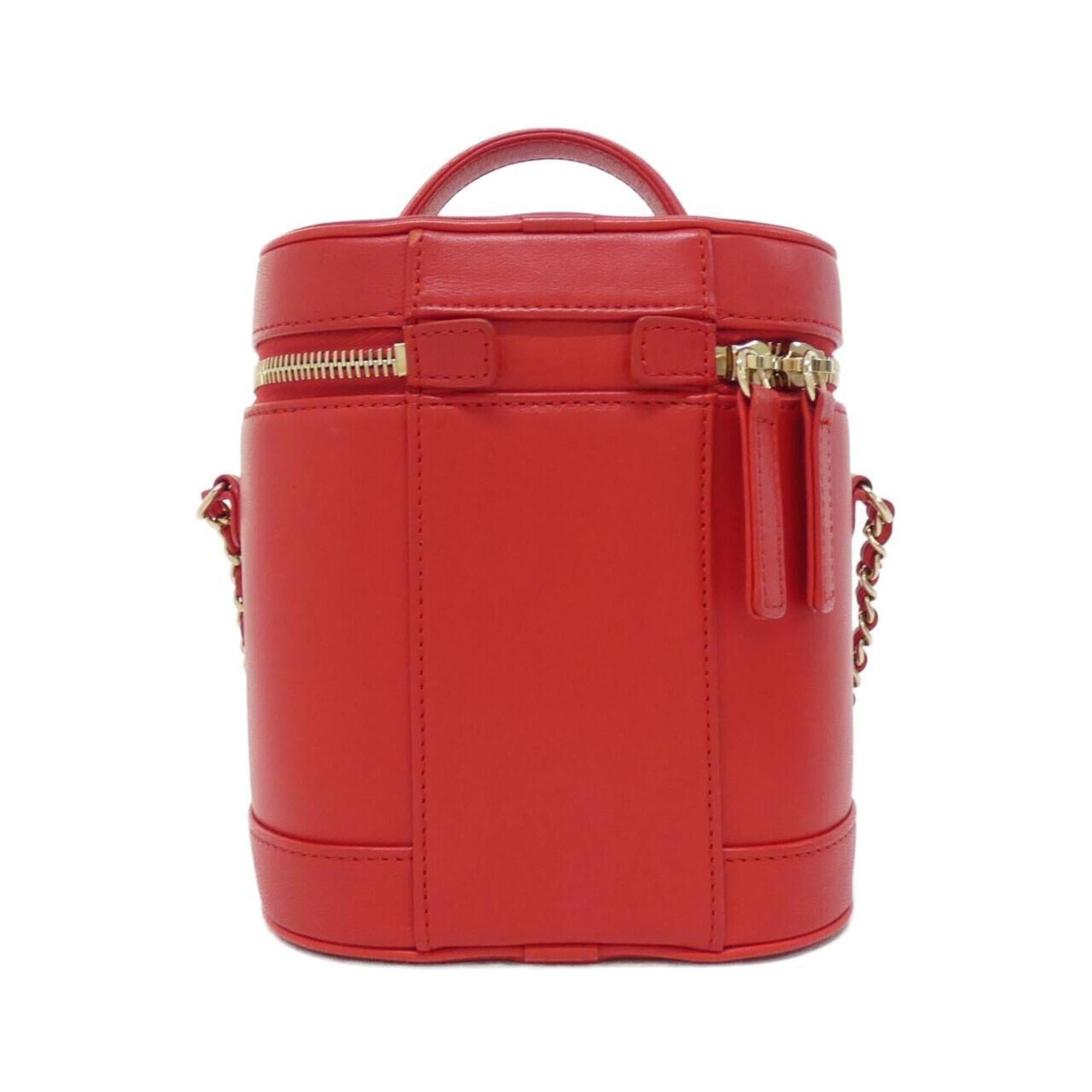 Chanel Red Color Leather Handbag (Pre-Owned)