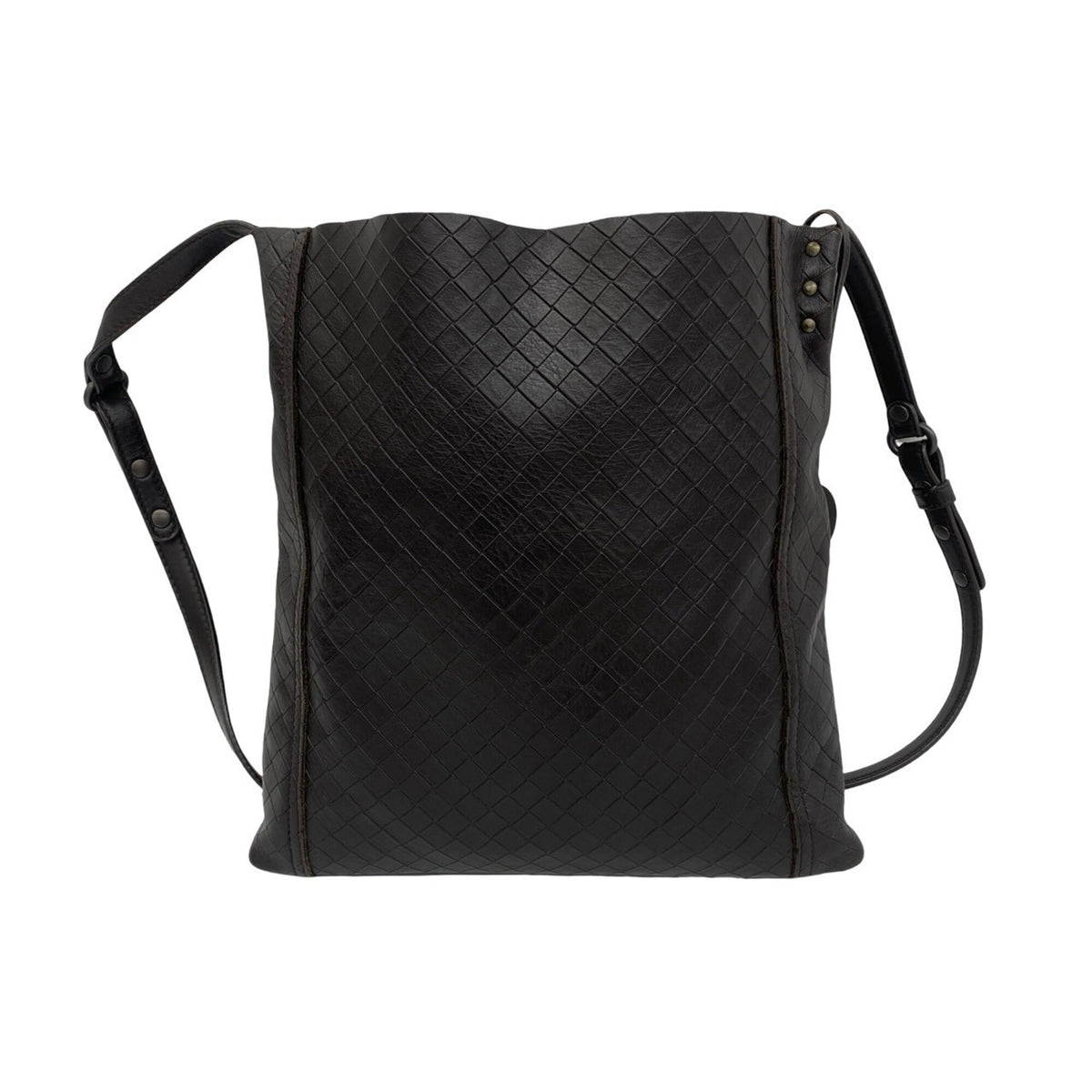 Bottega Veneta Brown Leather Crossbody Bag Shoulder Bag (Pre-Owned)