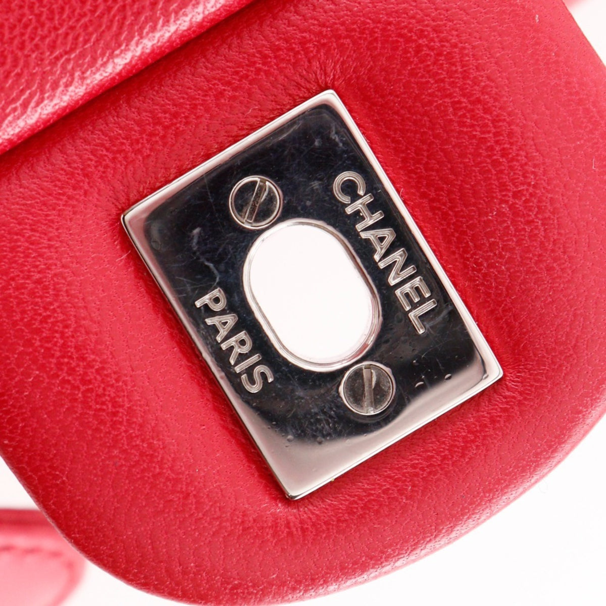 Chanel Matelasse Red Color Leather Backpack (Pre-Owned)