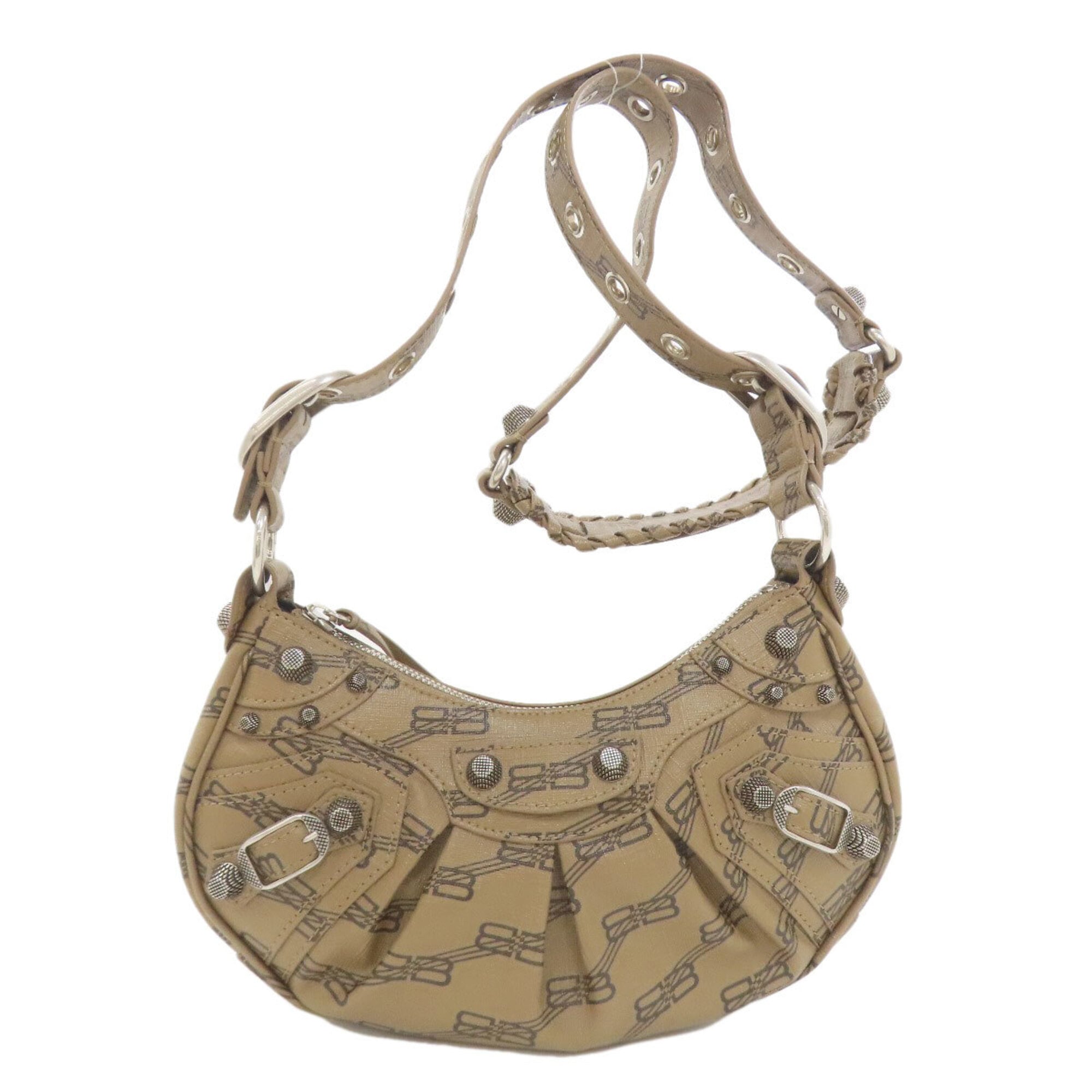 Balenciaga Brown Coated Canvas Handbag (Pre-Owned)