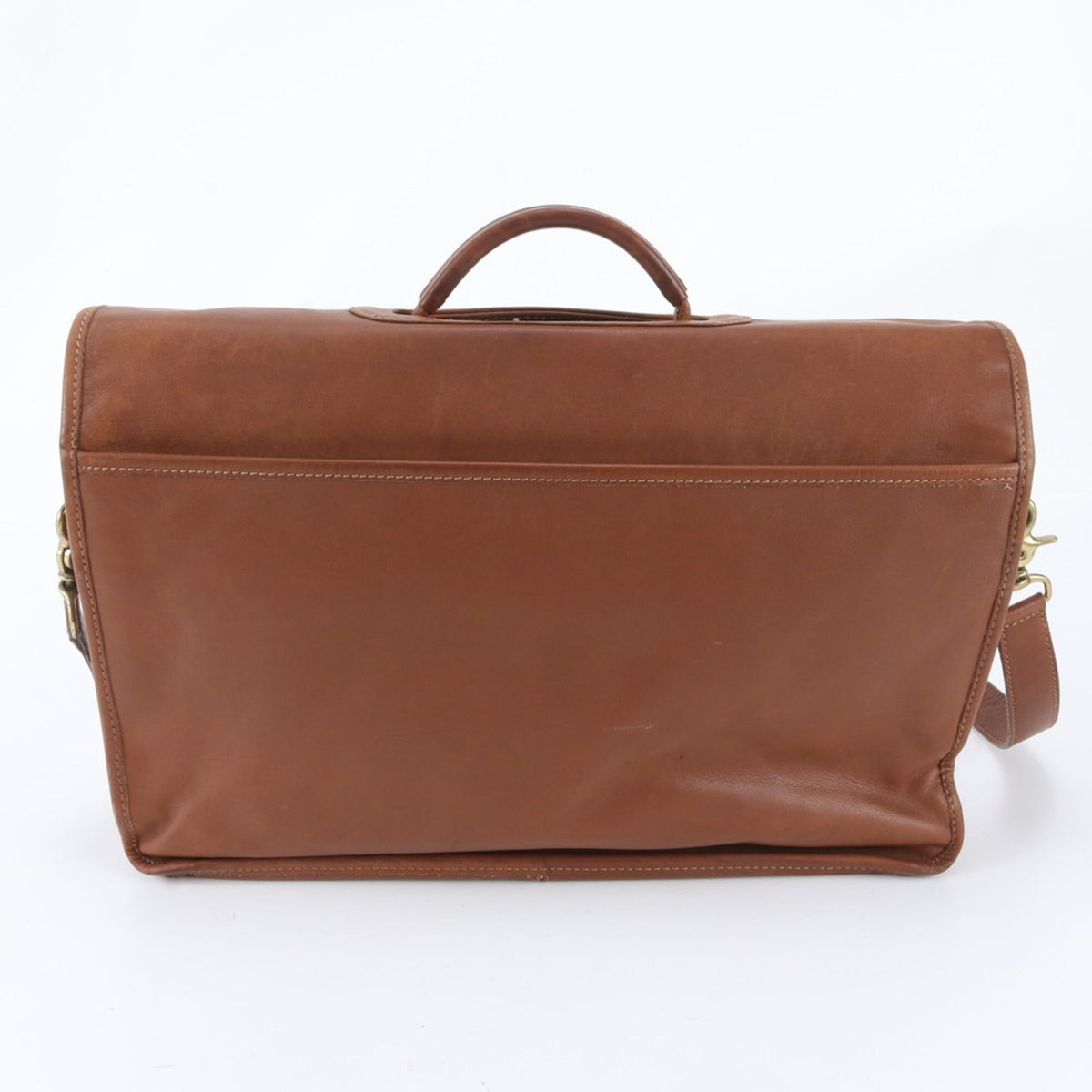 Coach Brown Leather Briefcase Shoulder Bag (Pre-Owned)