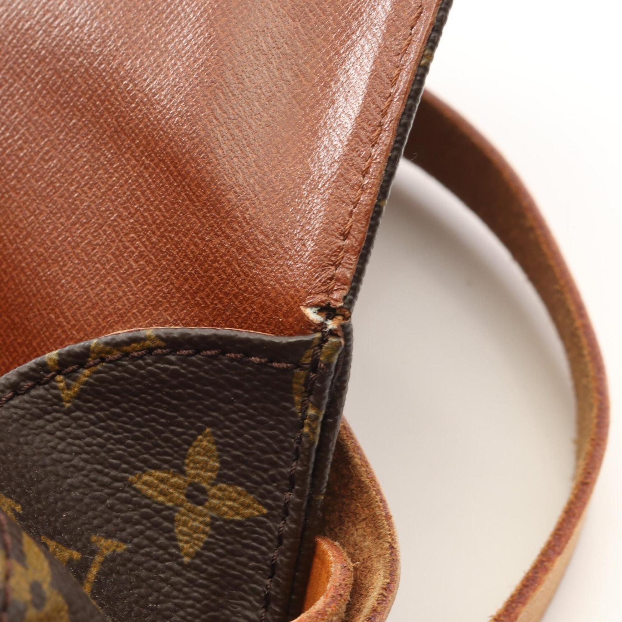 Louis Vuitton Brown Coated Canvas Monogram Leather Handbag Shoulder Bag (Pre-Owned)