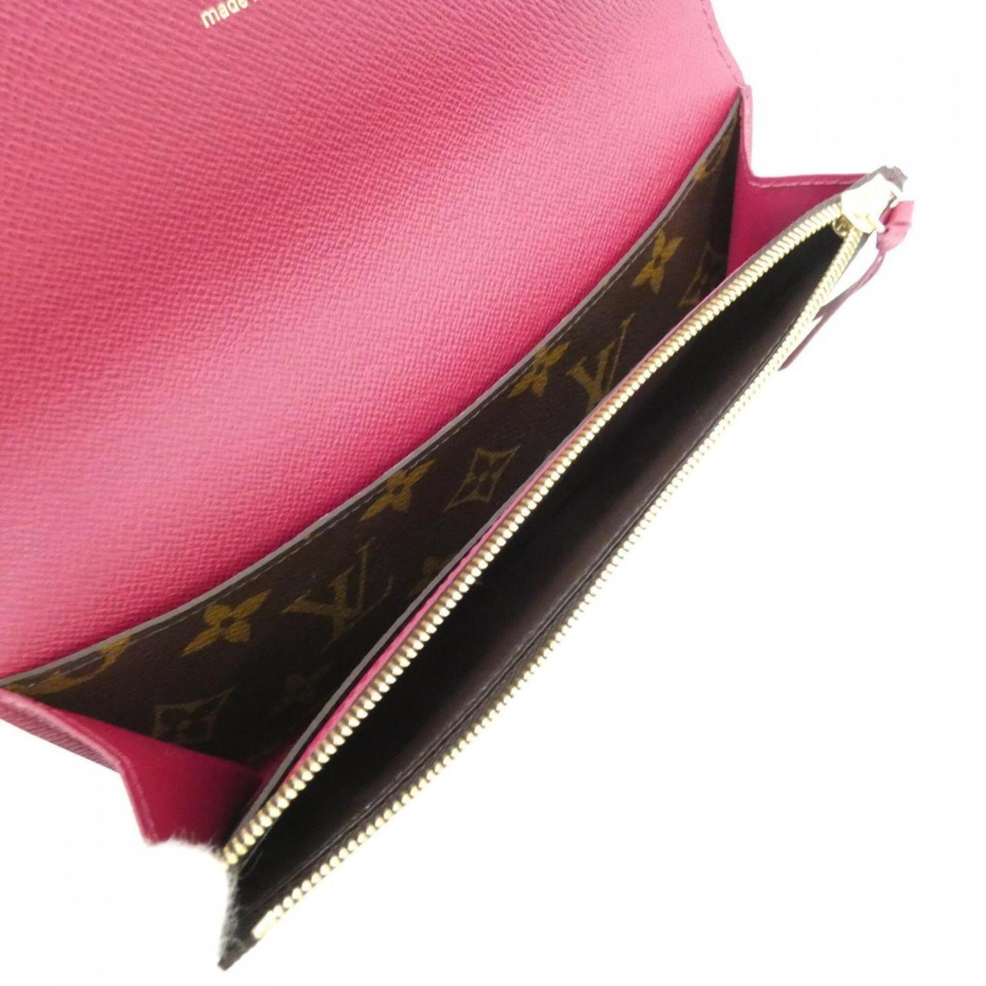 Louis Vuitton Brown Coated Canvas Long Wallet (Bi-Fold) (Pre-Owned)