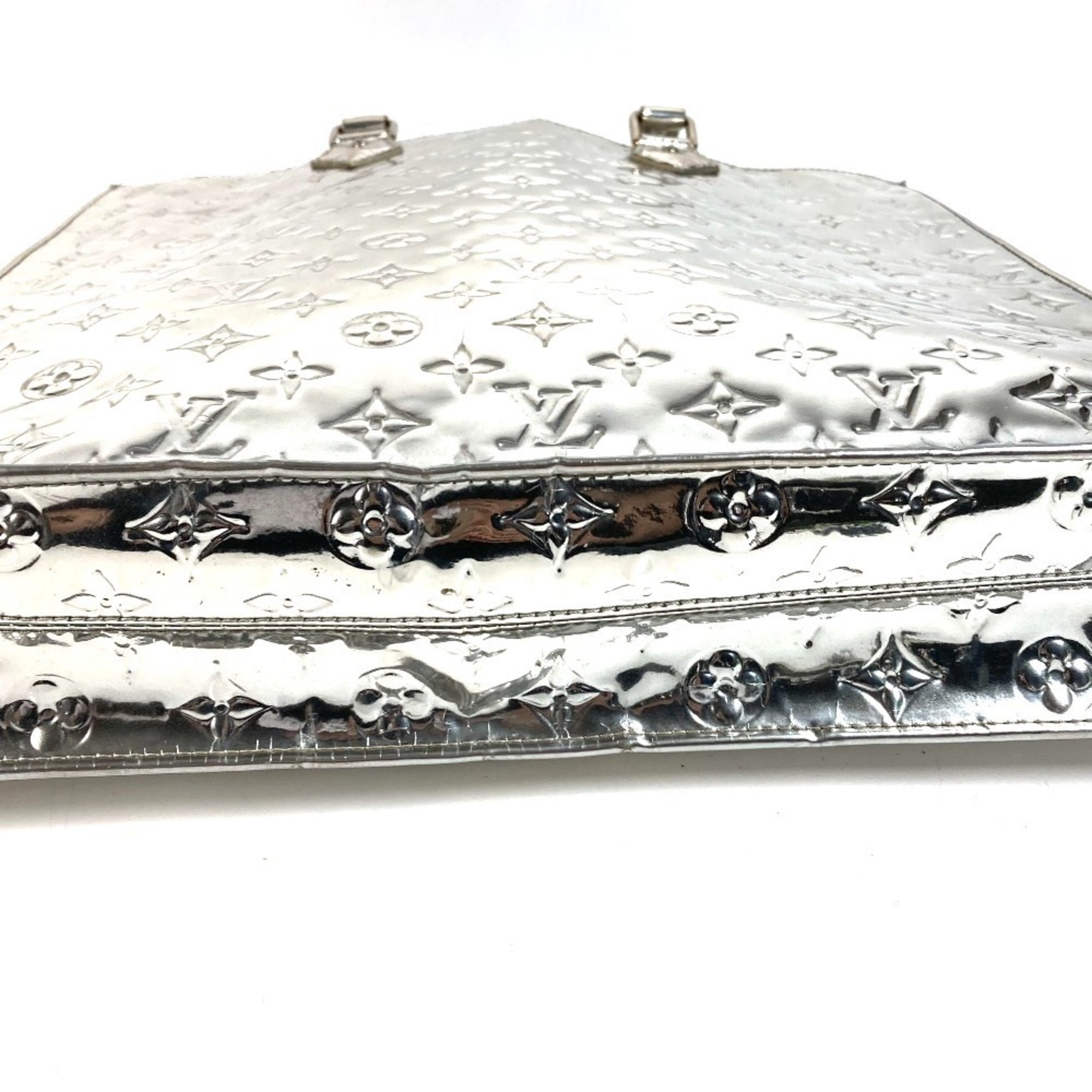 Louis Vuitton Monogram Miroir Argent Silver Leather Handbag Tote Bag (Pre-Owned)