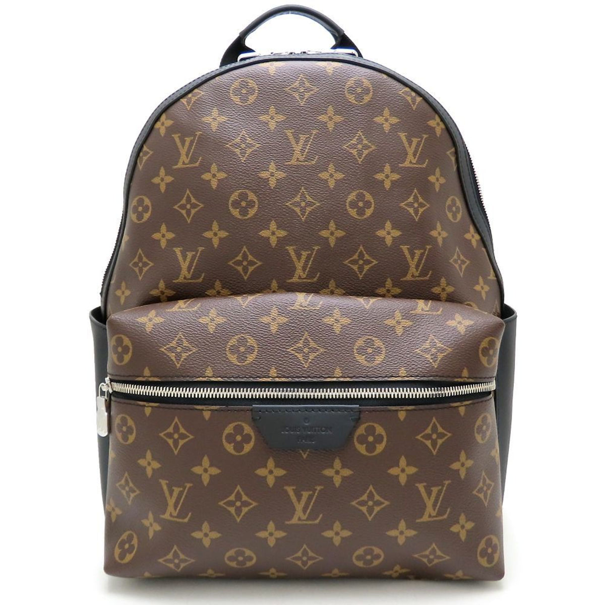Louis Vuitton Black Brown Canvas Leather Backpack (Pre-Owned)