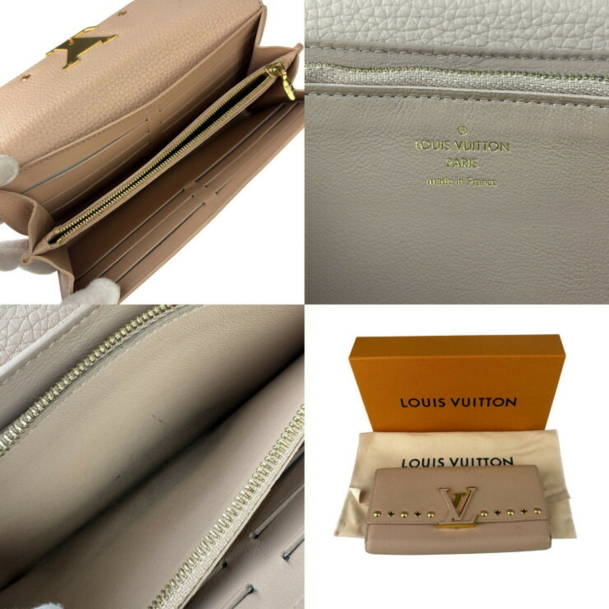 Louis Vuitton Beige Leather Wallet (Bi-Fold) (Pre-Owned)