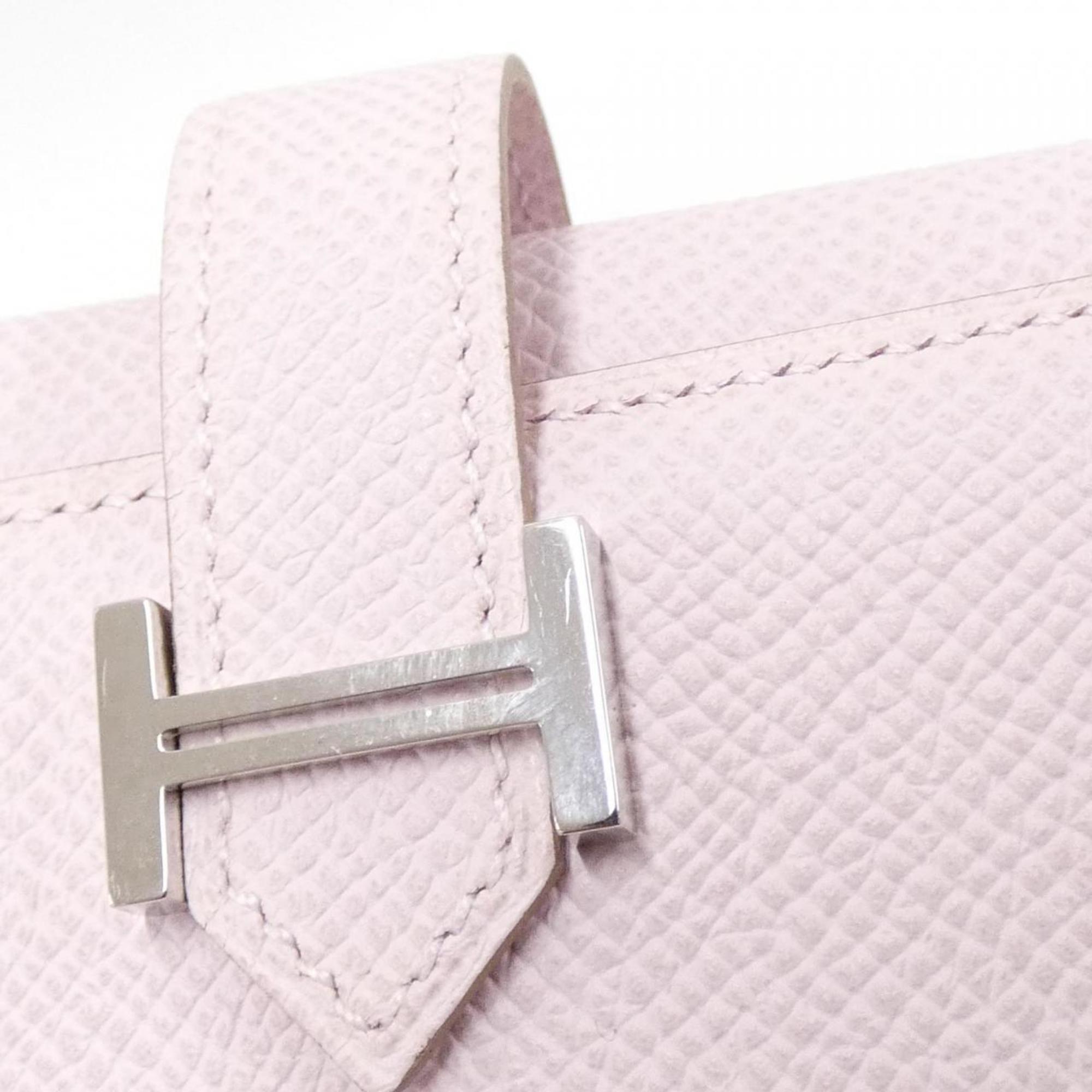 Hermes Pink Epsom Leather Wallet (Tri-Fold) (Pre-Owned)