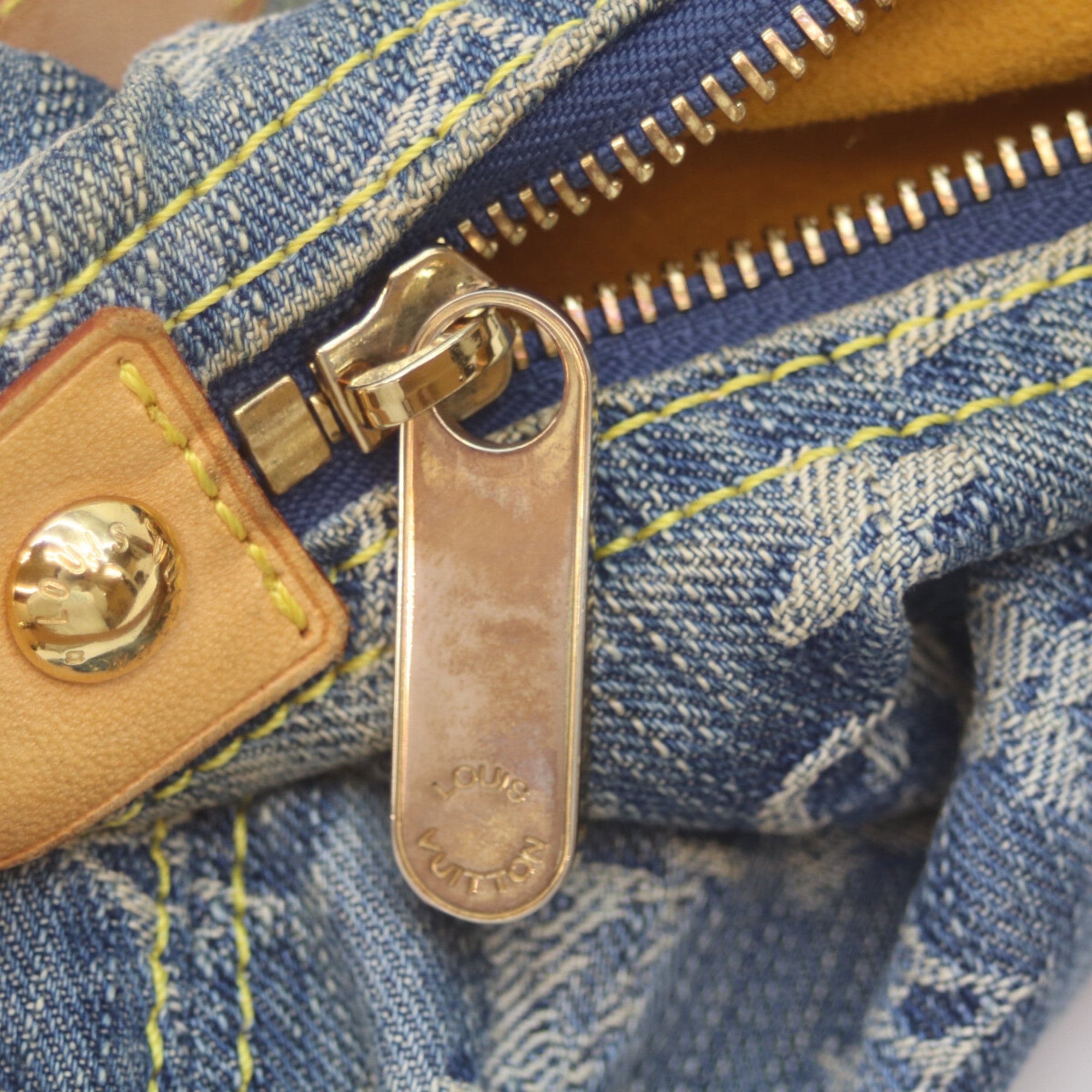 Louis Vuitton Blue Monogram Denim Shoulder Bag (Pre-Owned)