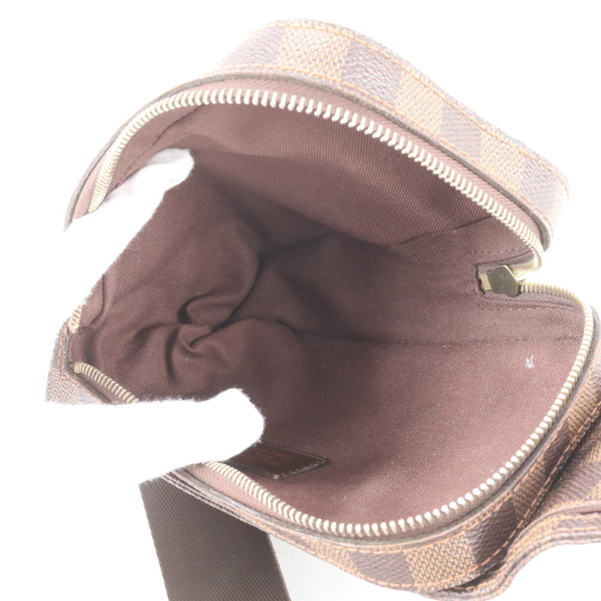 Louis Vuitton Brown Damier Canvas Coated Canvas Leather Pouch Sling Bag (Pre-Owned)