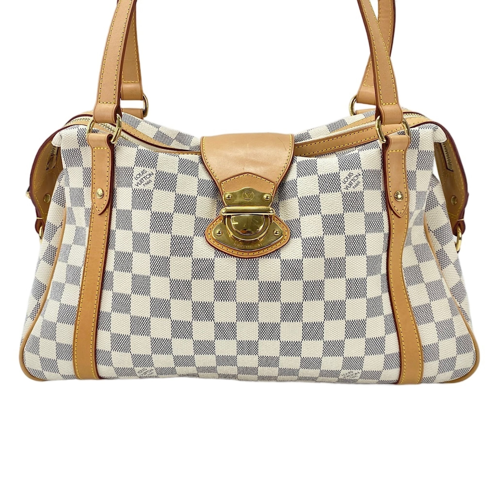 Louis Vuitton Damier Azur White Shoulder Bag (Pre-Owned)