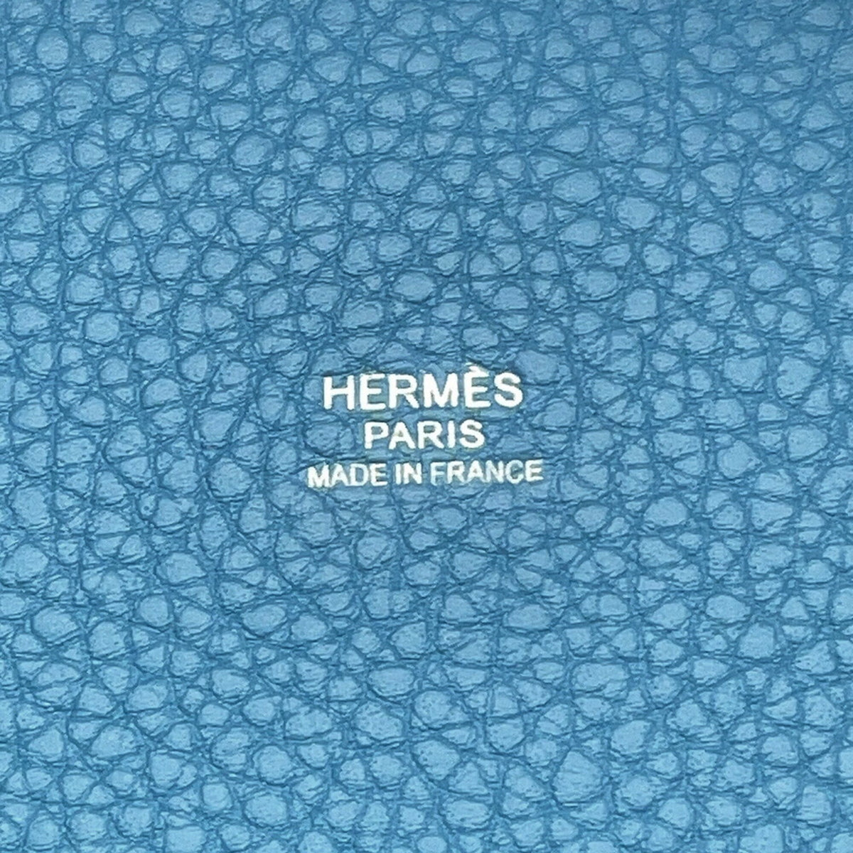 Hermes Blue Taurillon Clemence Leather Tote Bag (Pre-Owned)