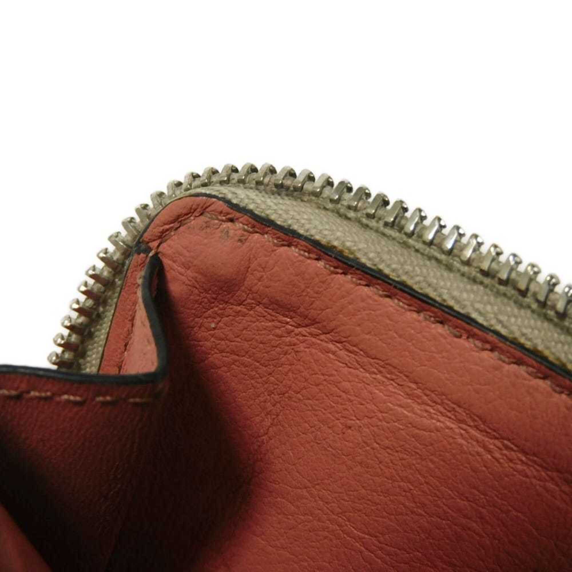 Loewe Gray Leather Coin Purse/Coin Case (Pre-Owned)