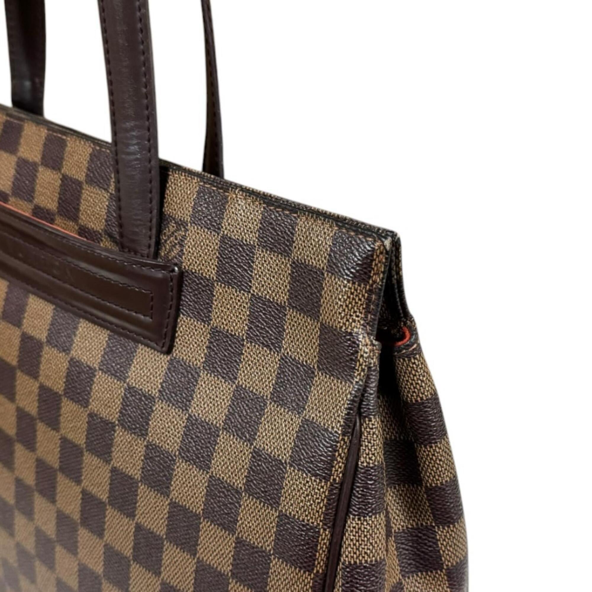 Louis Vuitton Damier Brown Damier Canvas Handbag Tote Bag (Pre-Owned)