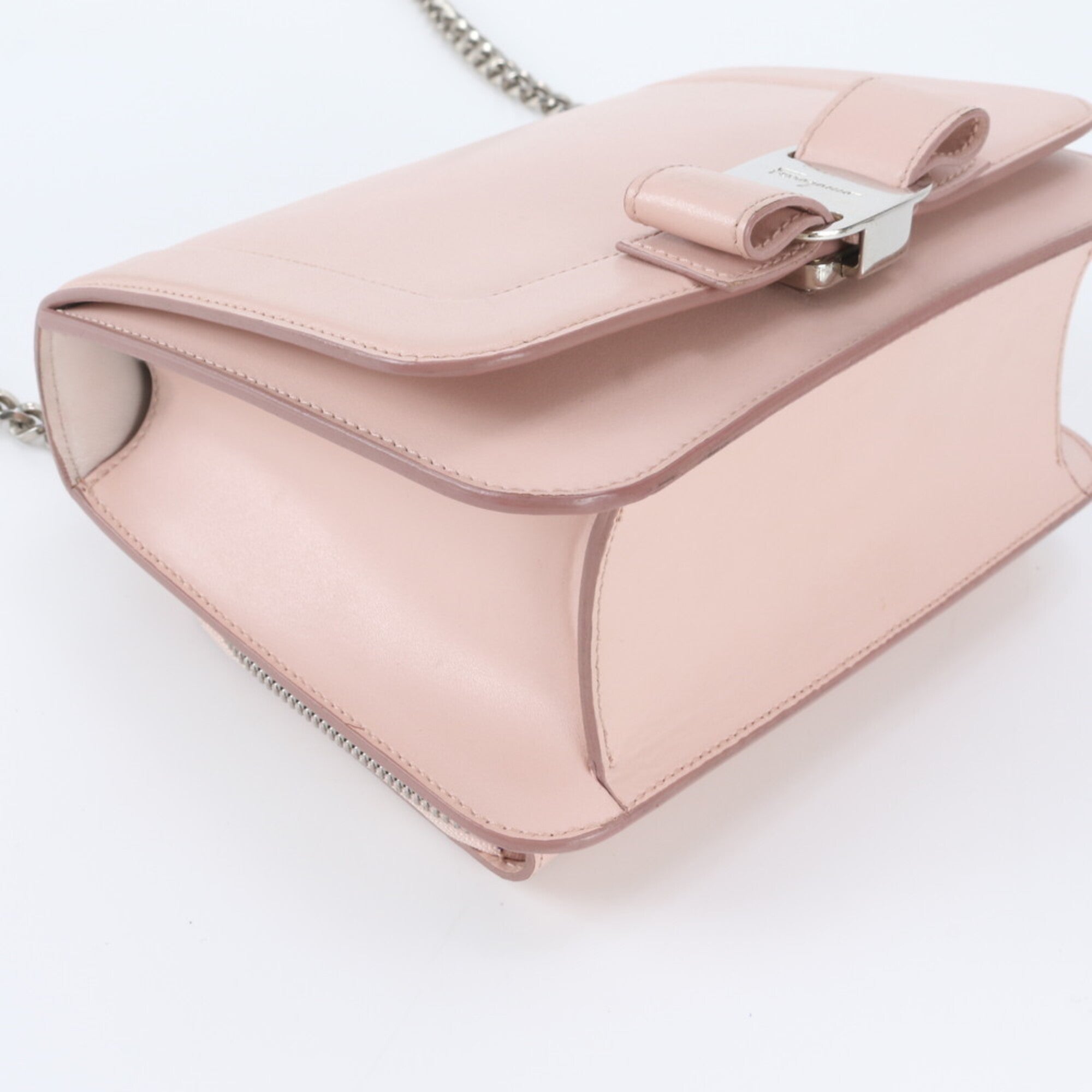 Salvatore Ferragamo Pink Leather Shoulder Bag (Pre-Owned)