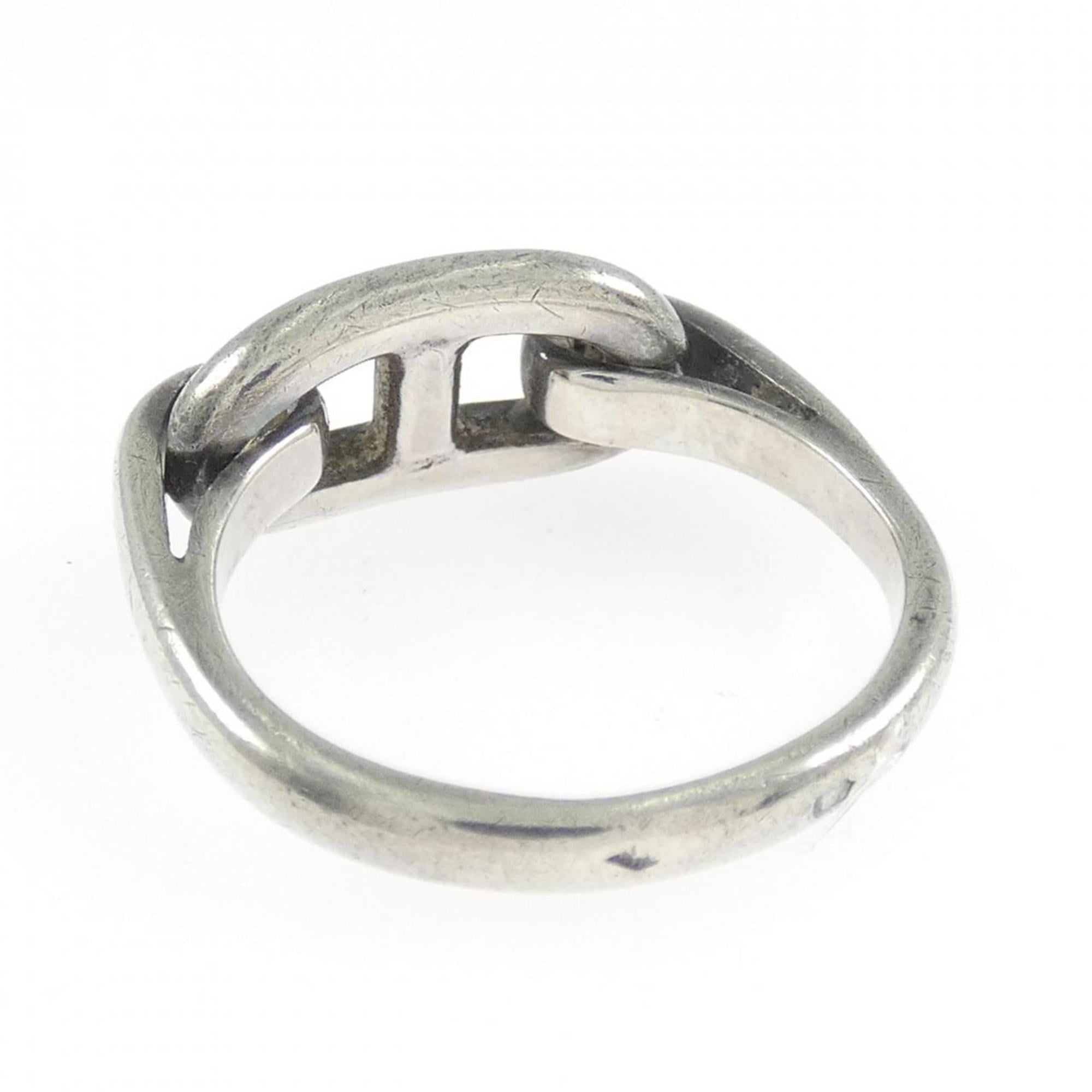 Hermes Silver Silver 925 Band Ring (Pre-Owned)